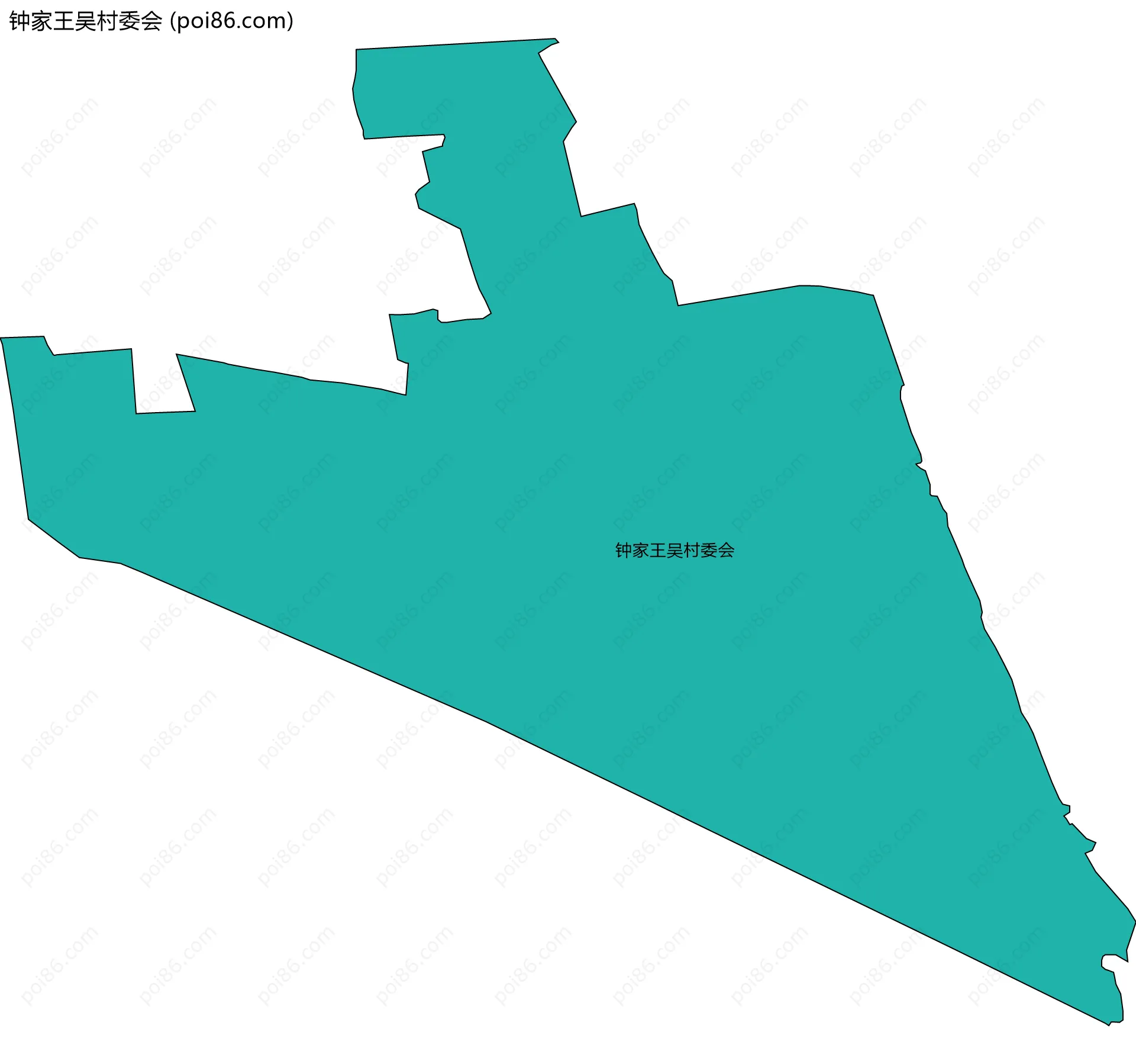 钟家王吴村委会边界地图