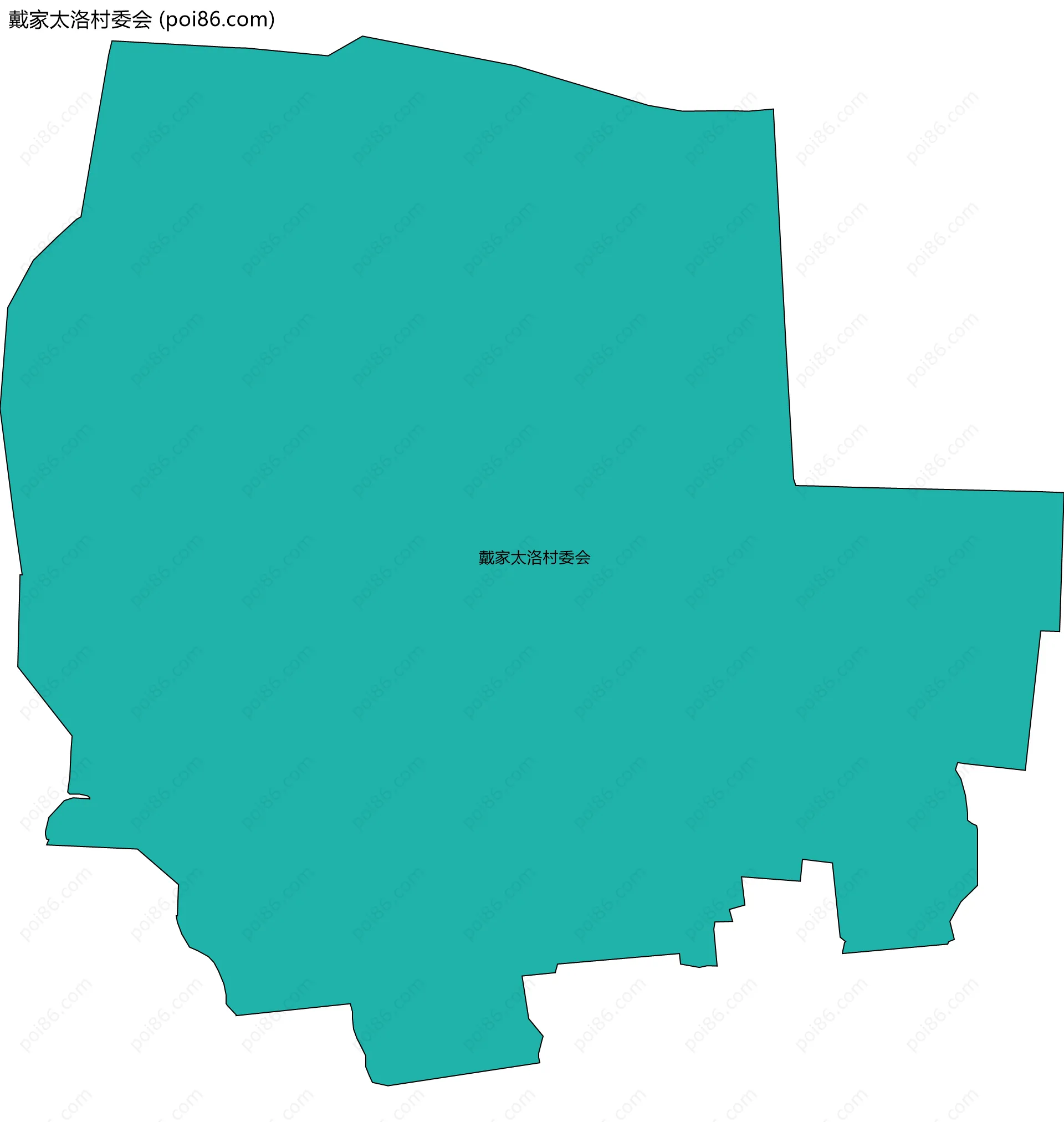 戴家太洛村委会边界地图