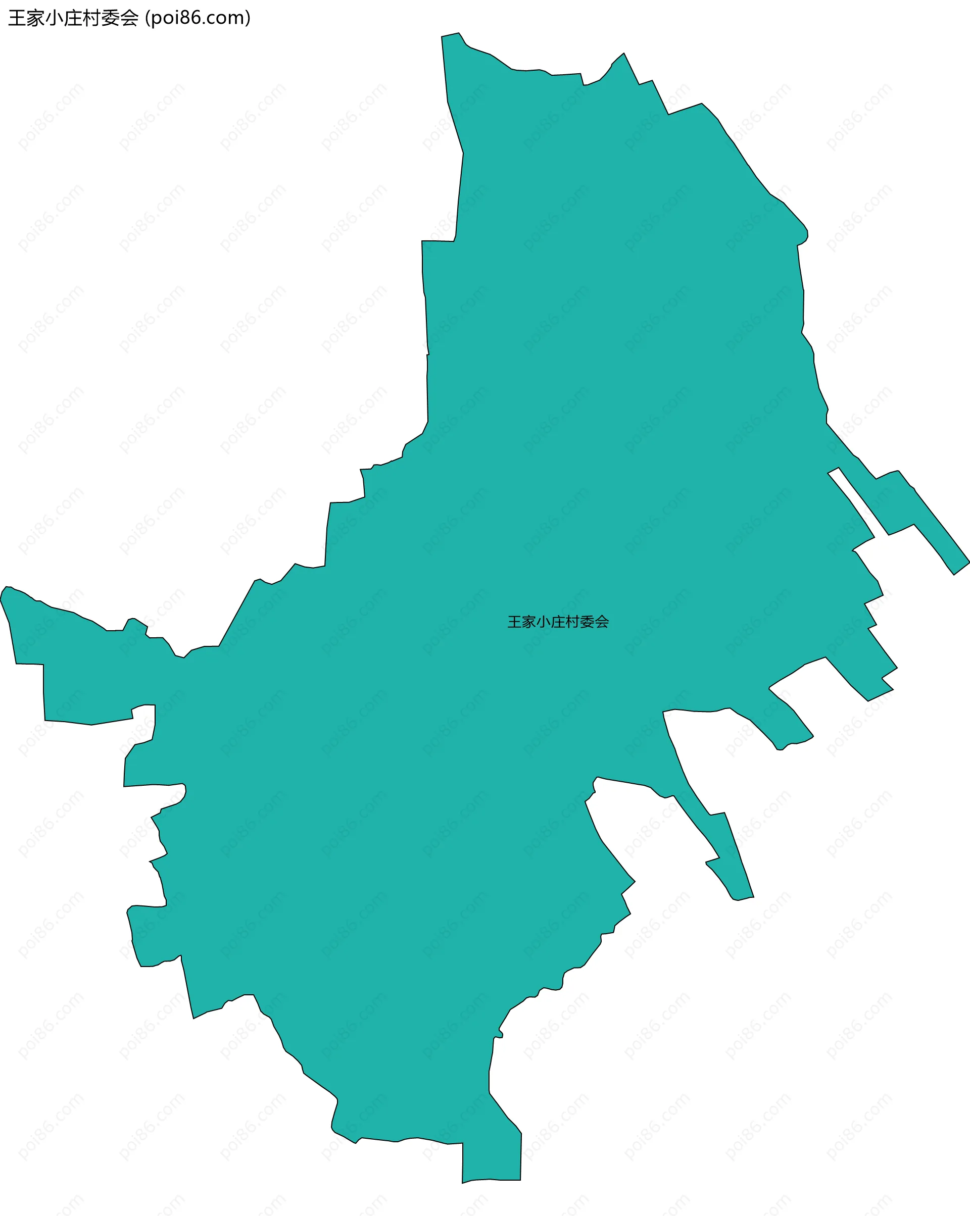 王家小庄村委会边界地图