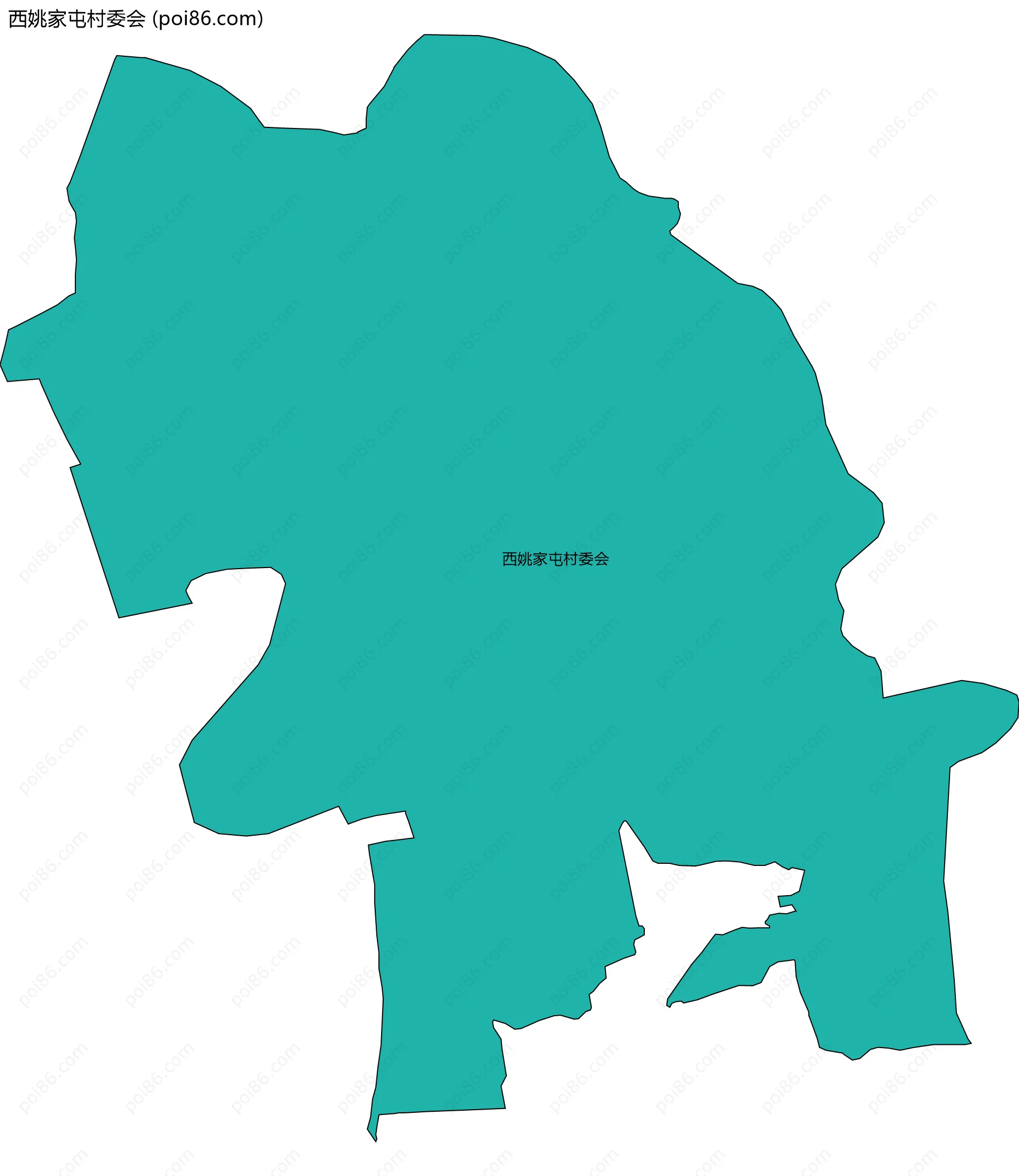 西姚家屯村委会边界地图