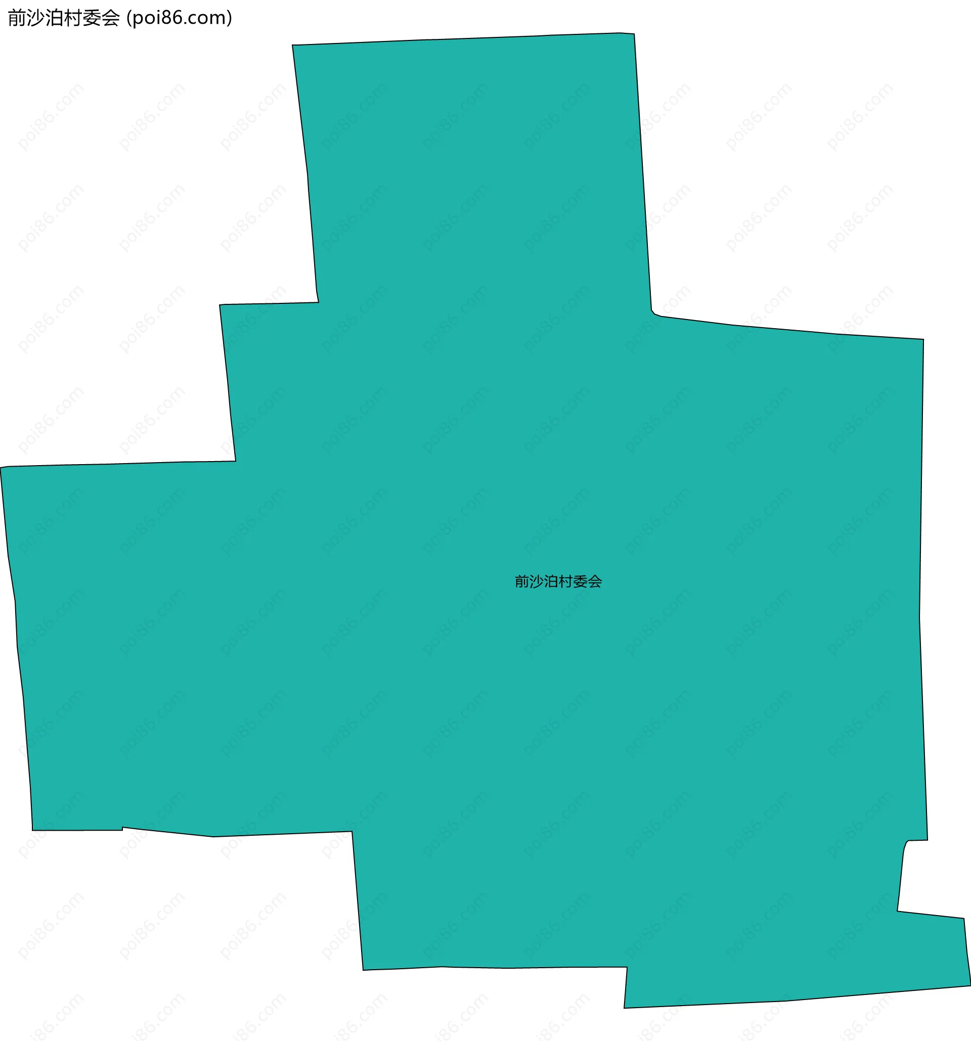 前沙泊村委会边界地图