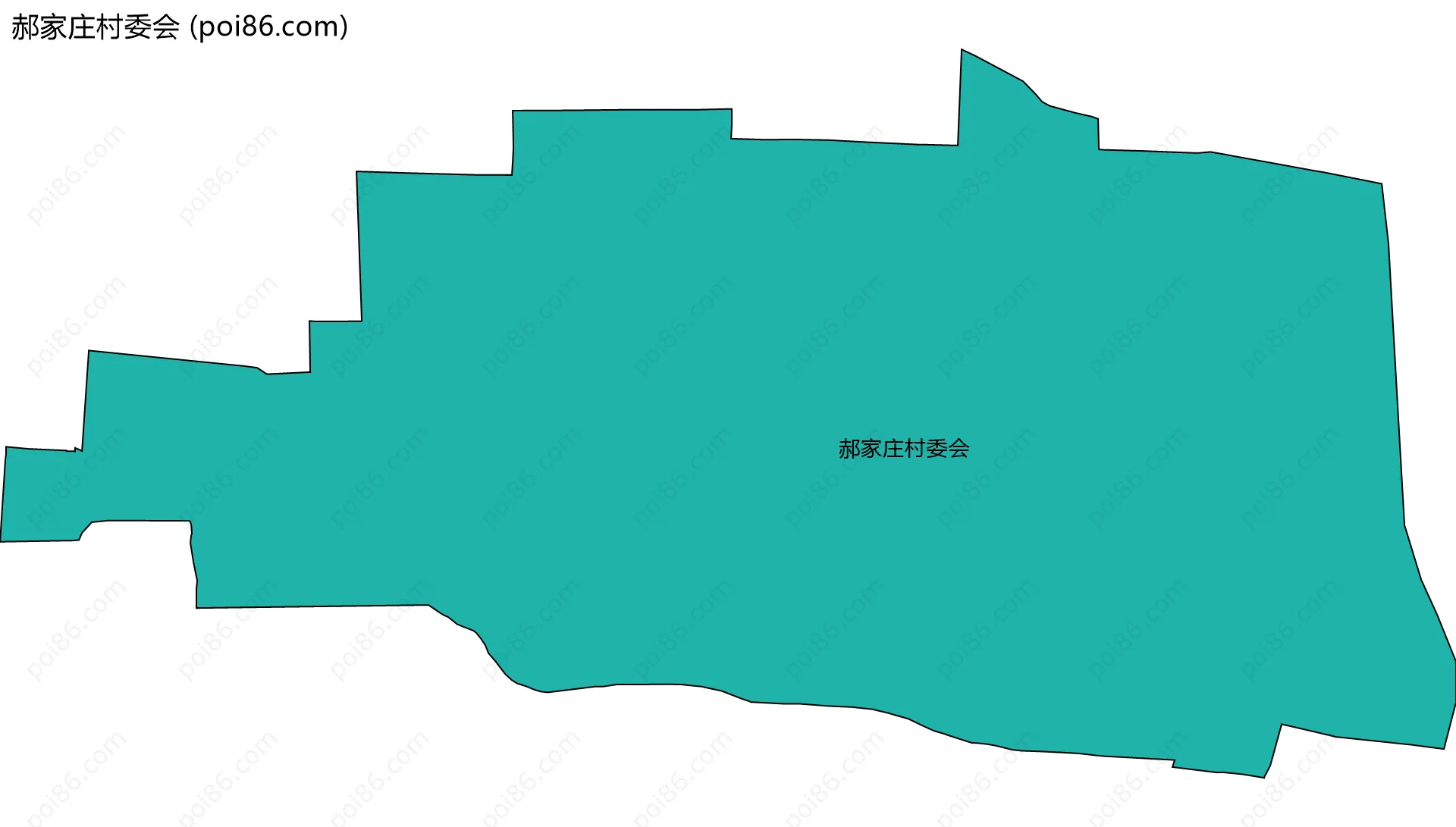 郝家庄村委会边界地图