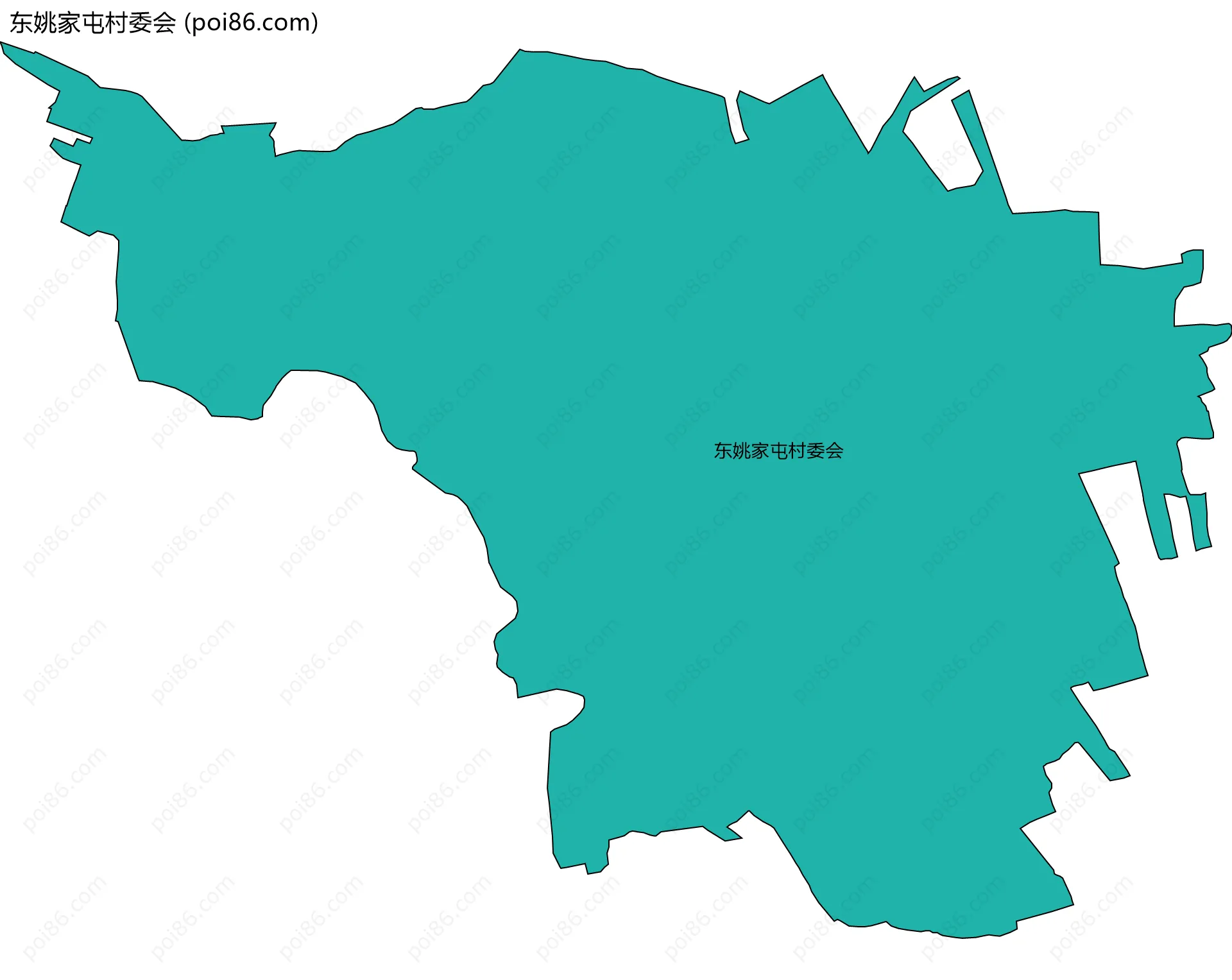 东姚家屯村委会边界地图