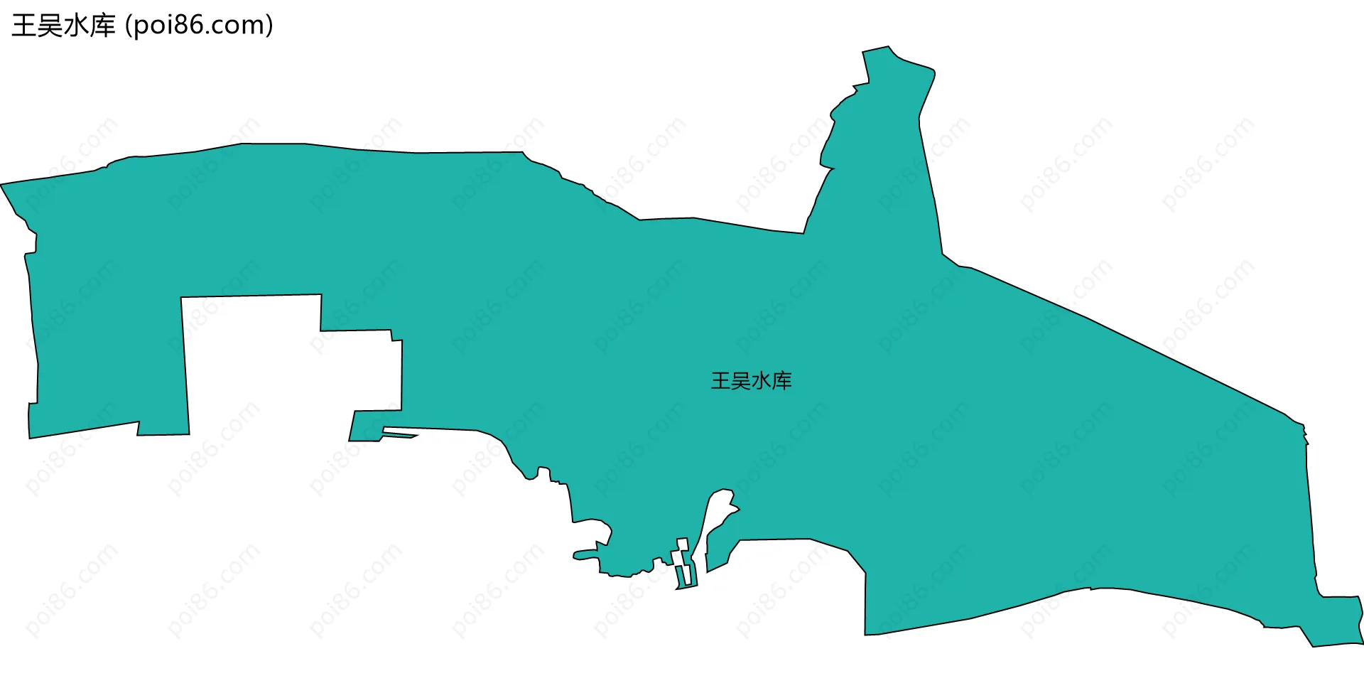 王吴水库边界地图