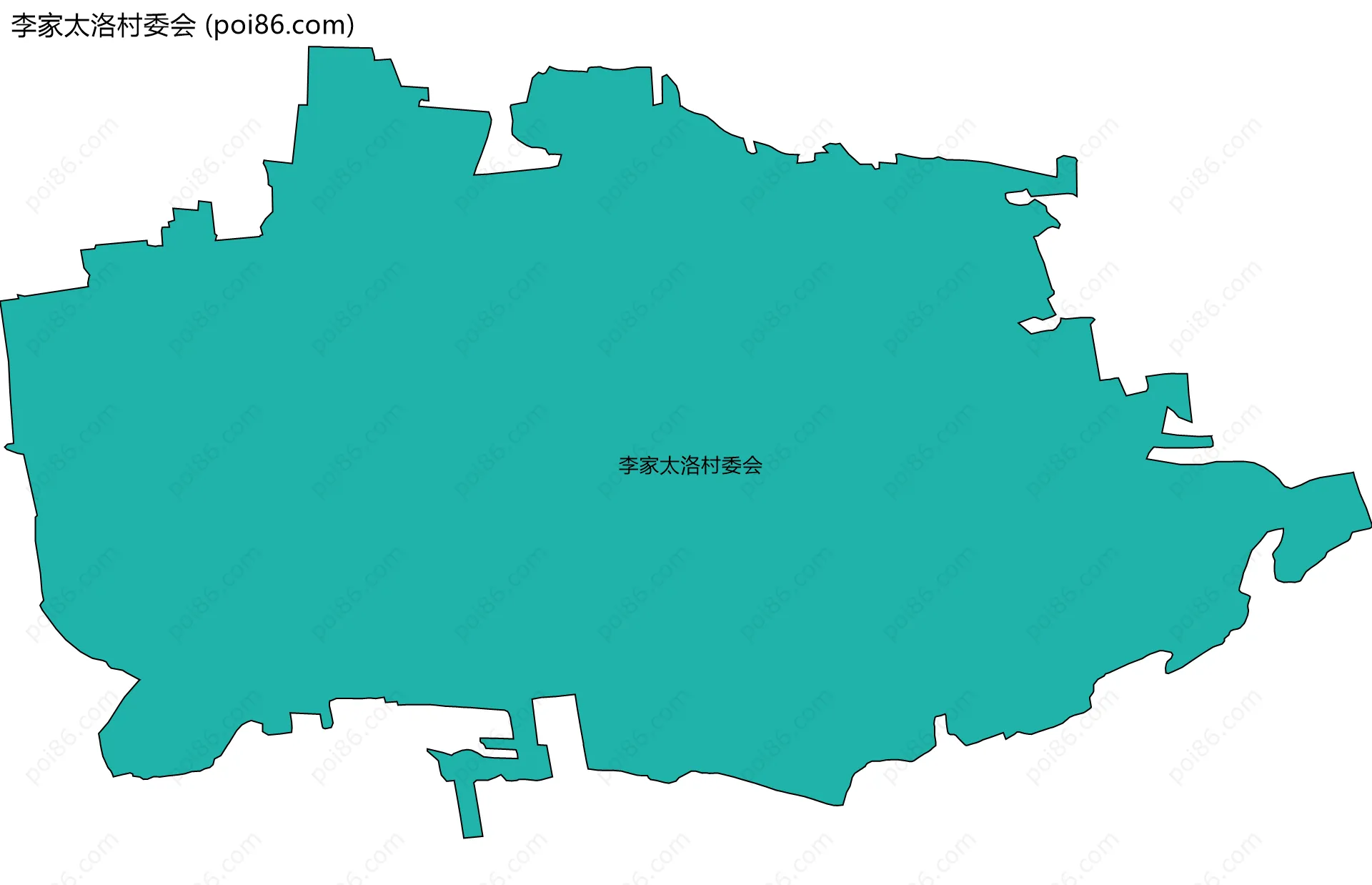 李家太洛村委会边界地图