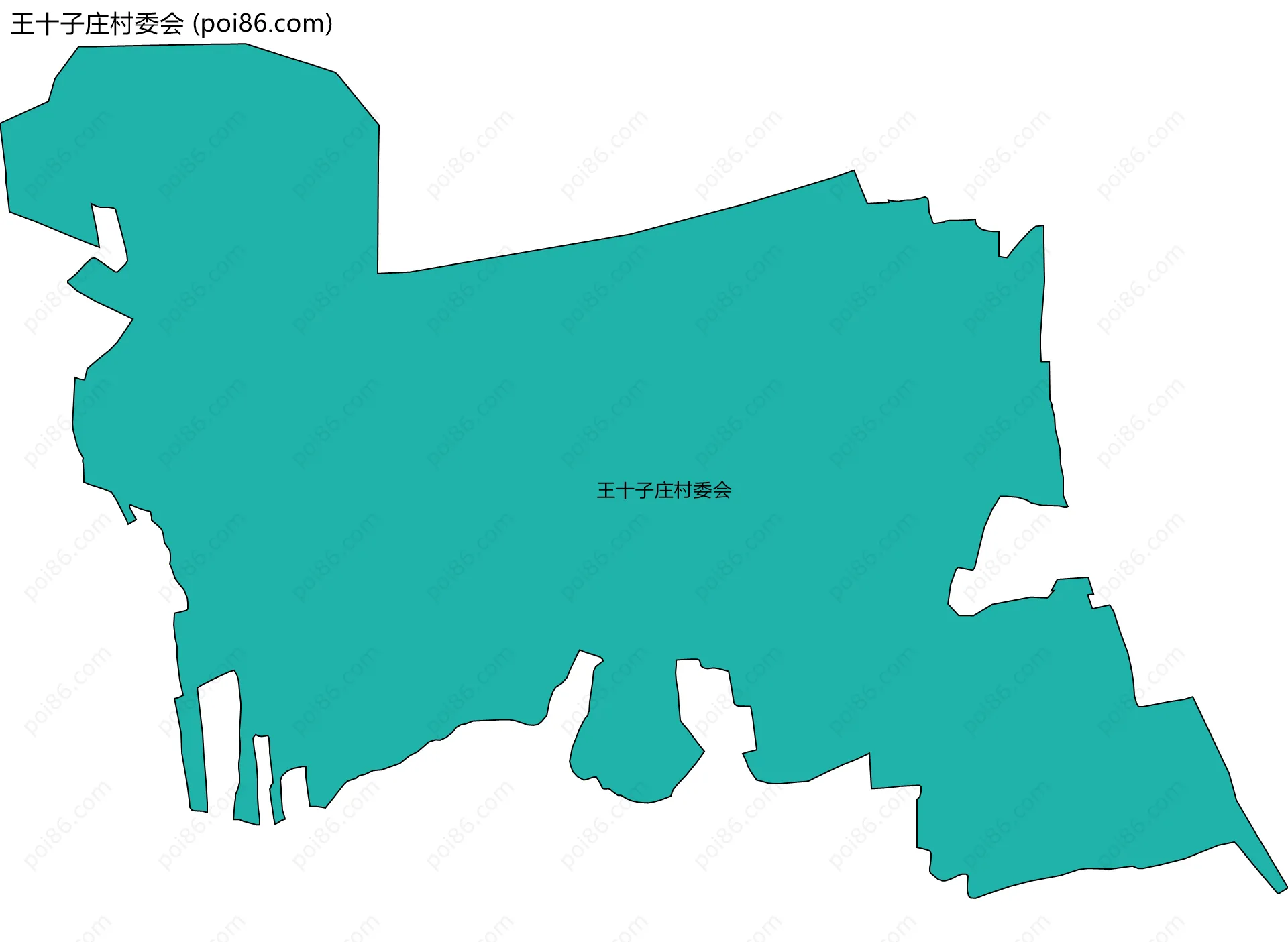 王十子庄村委会边界地图
