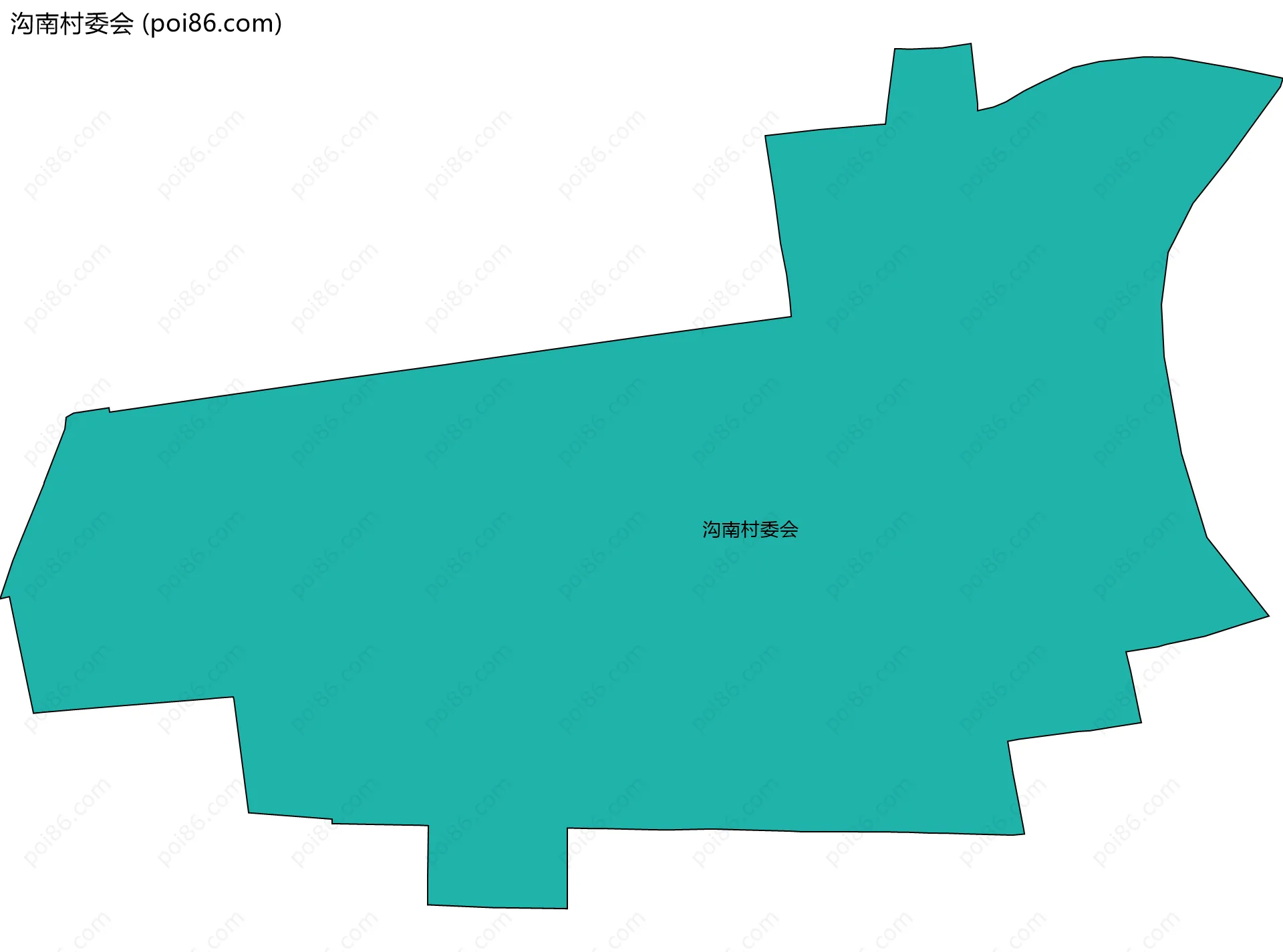 沟南村委会边界地图