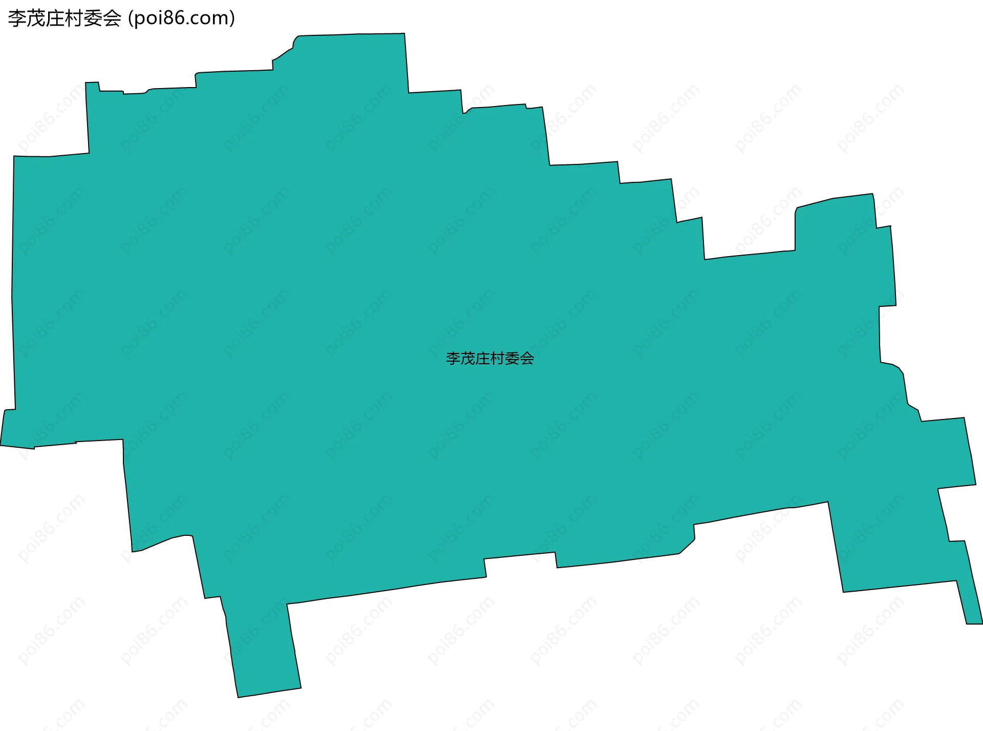 李茂庄村委会边界地图