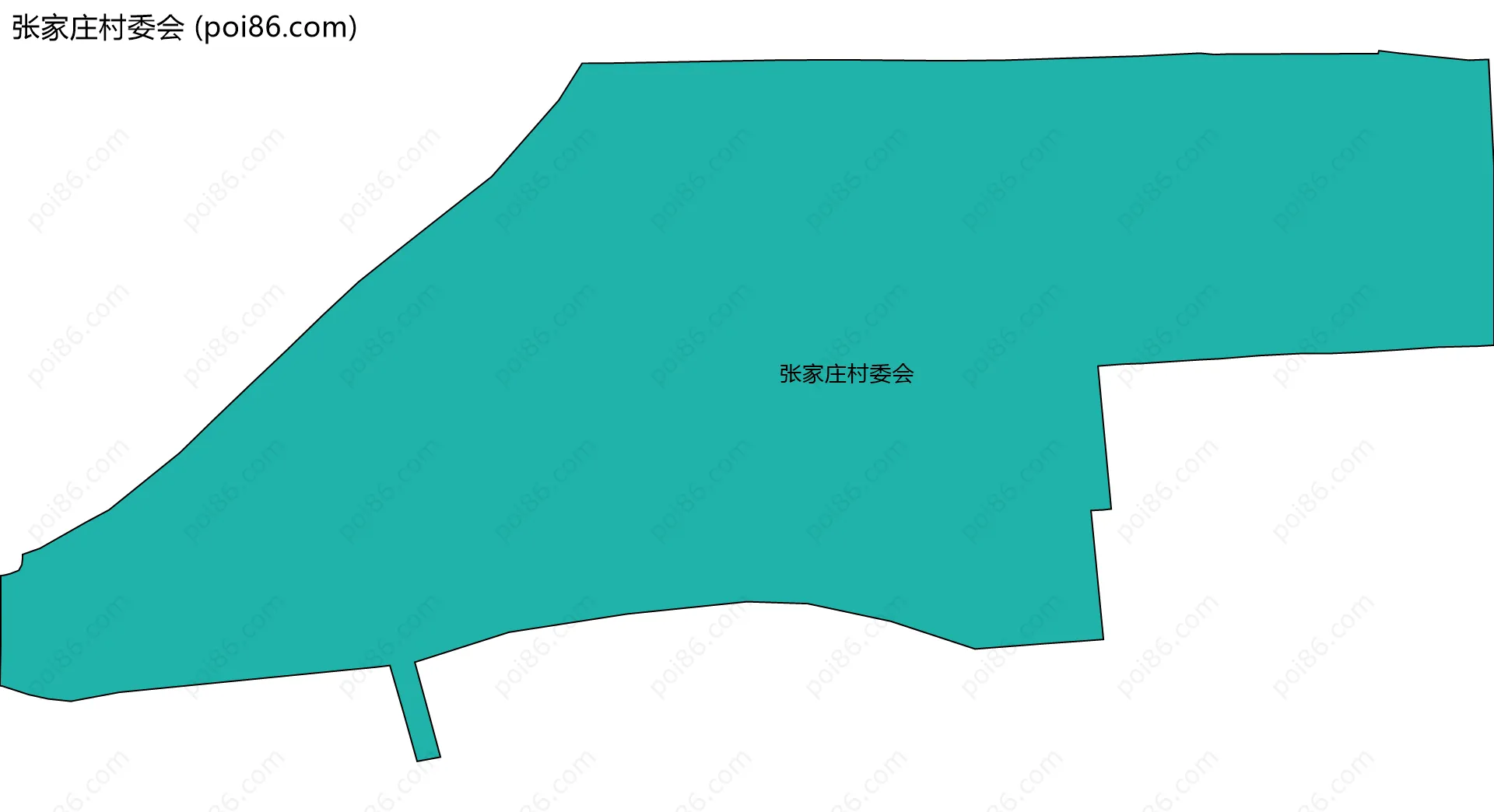 张家庄村委会边界地图