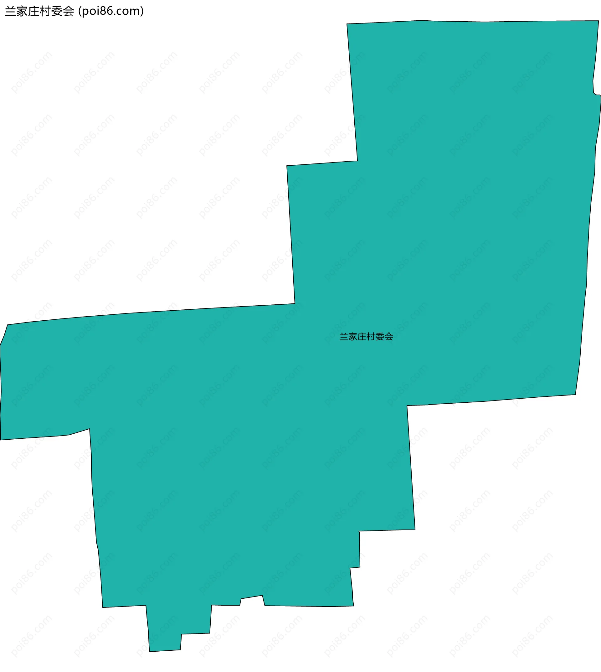 兰家庄村委会边界地图