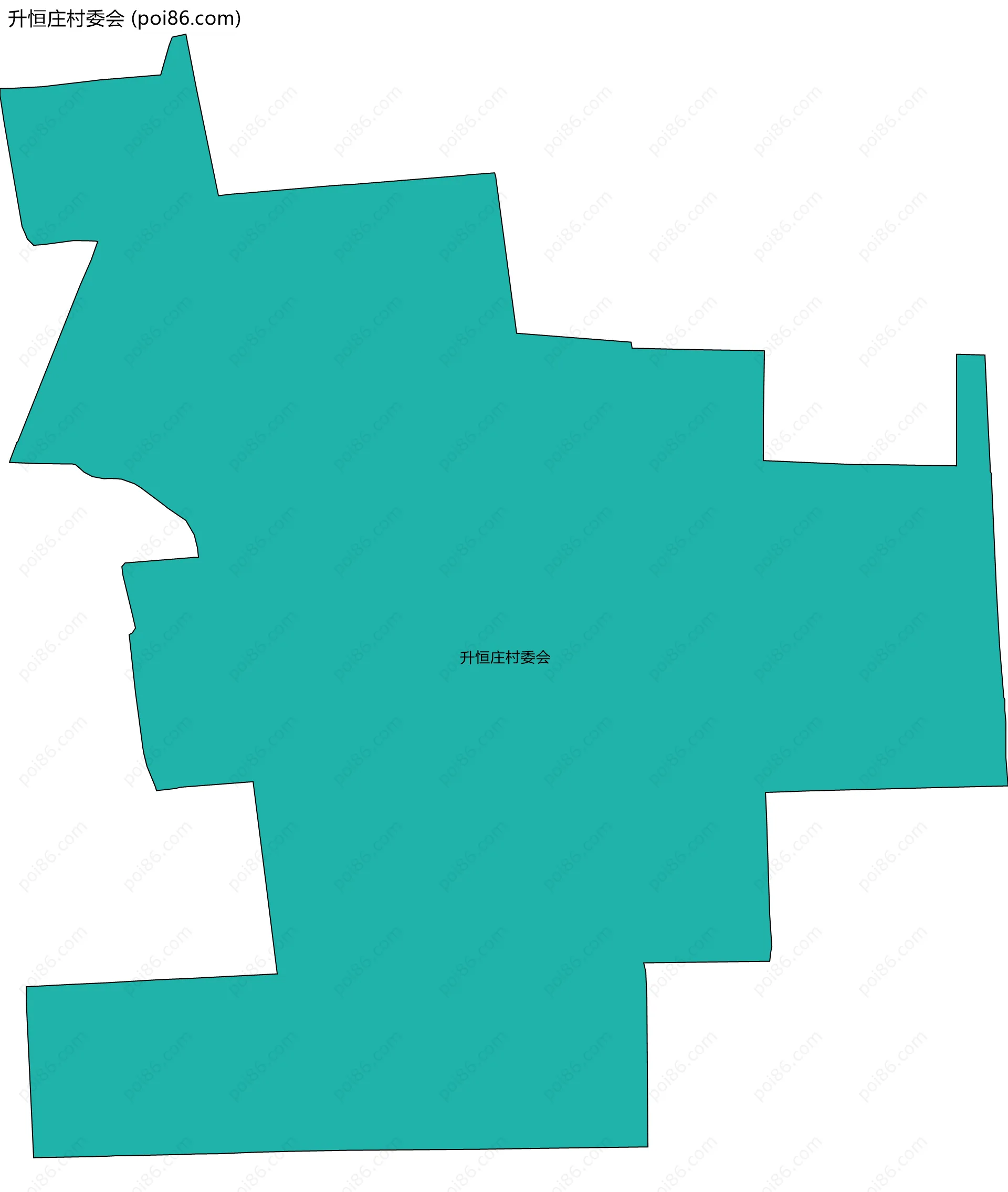 升恒庄村委会边界地图