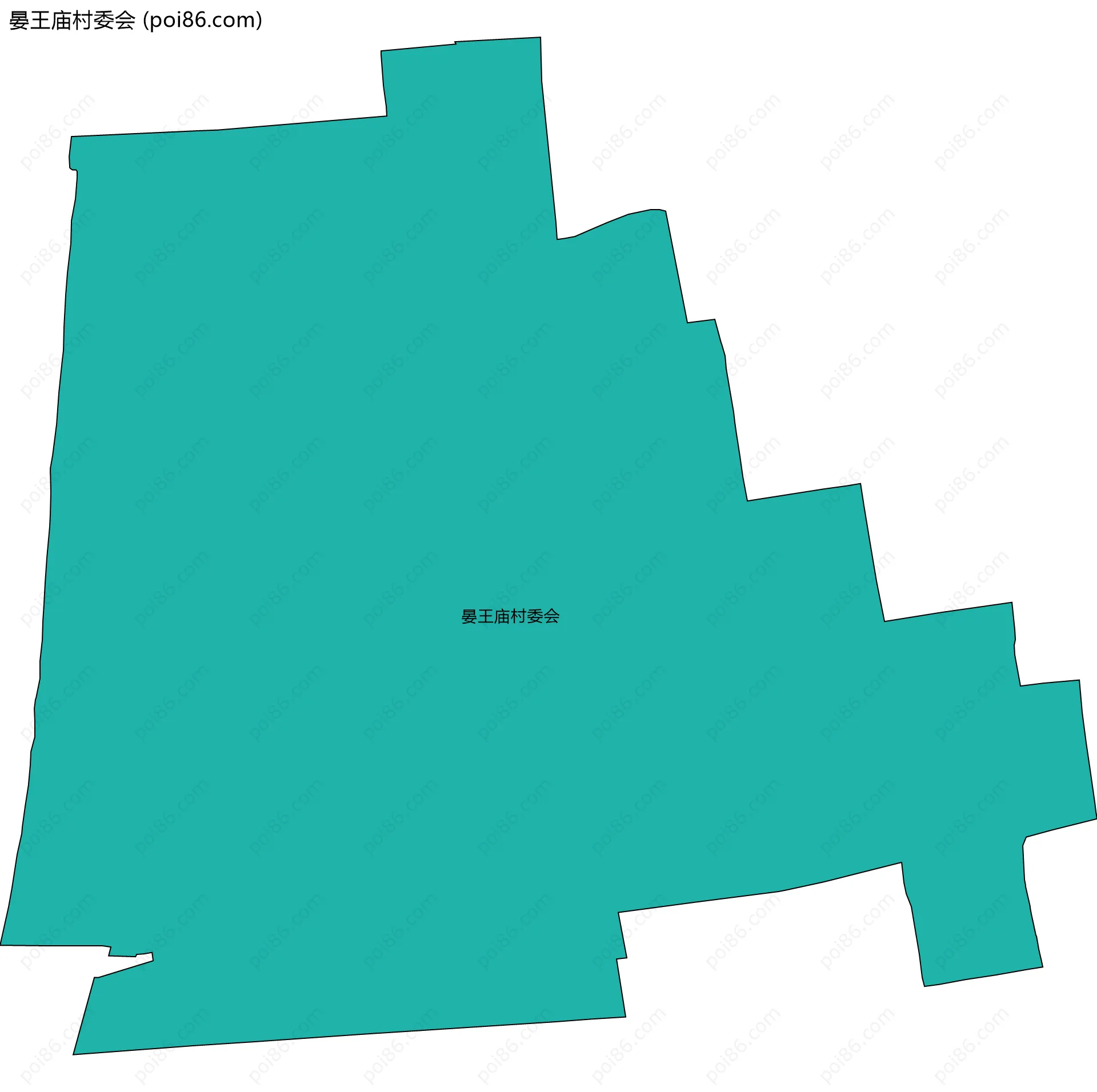 晏王庙村委会边界地图