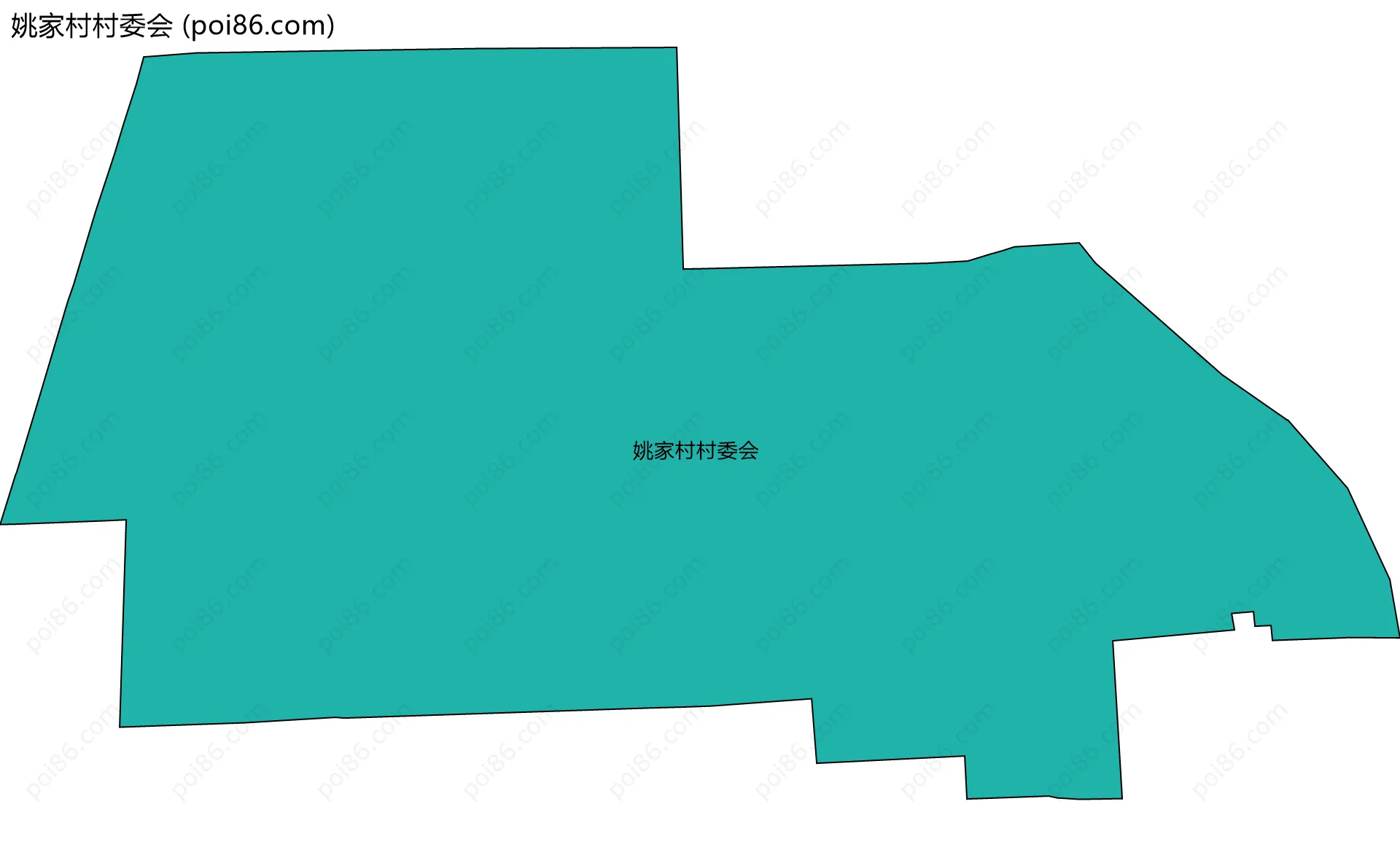 姚家村村委会边界地图