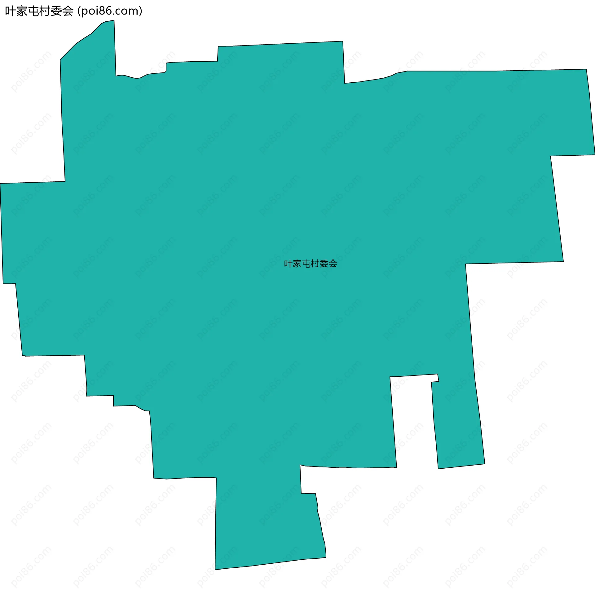 叶家屯村委会边界地图
