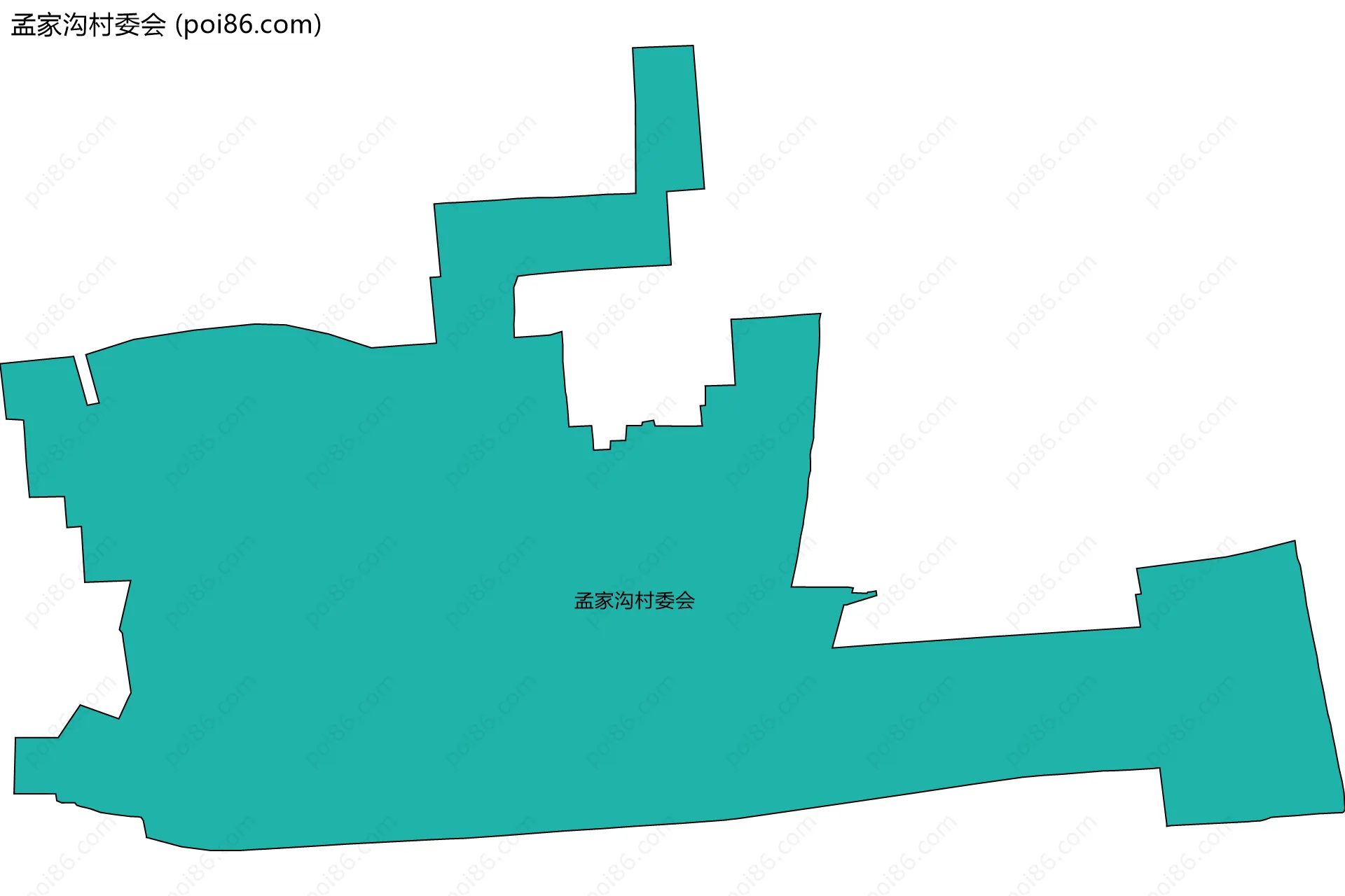 孟家沟村委会边界地图
