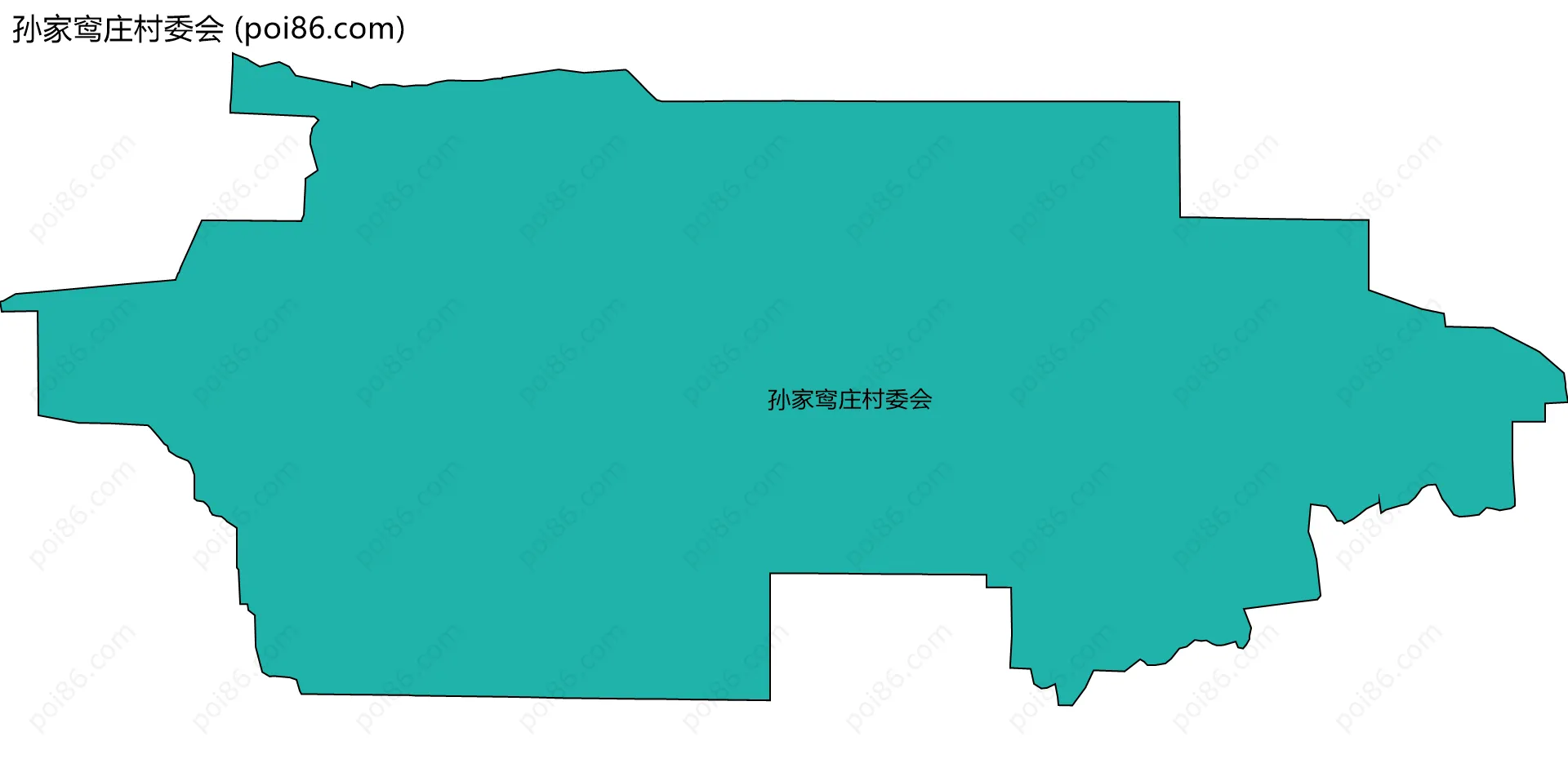 孙家窎庄村委会边界地图