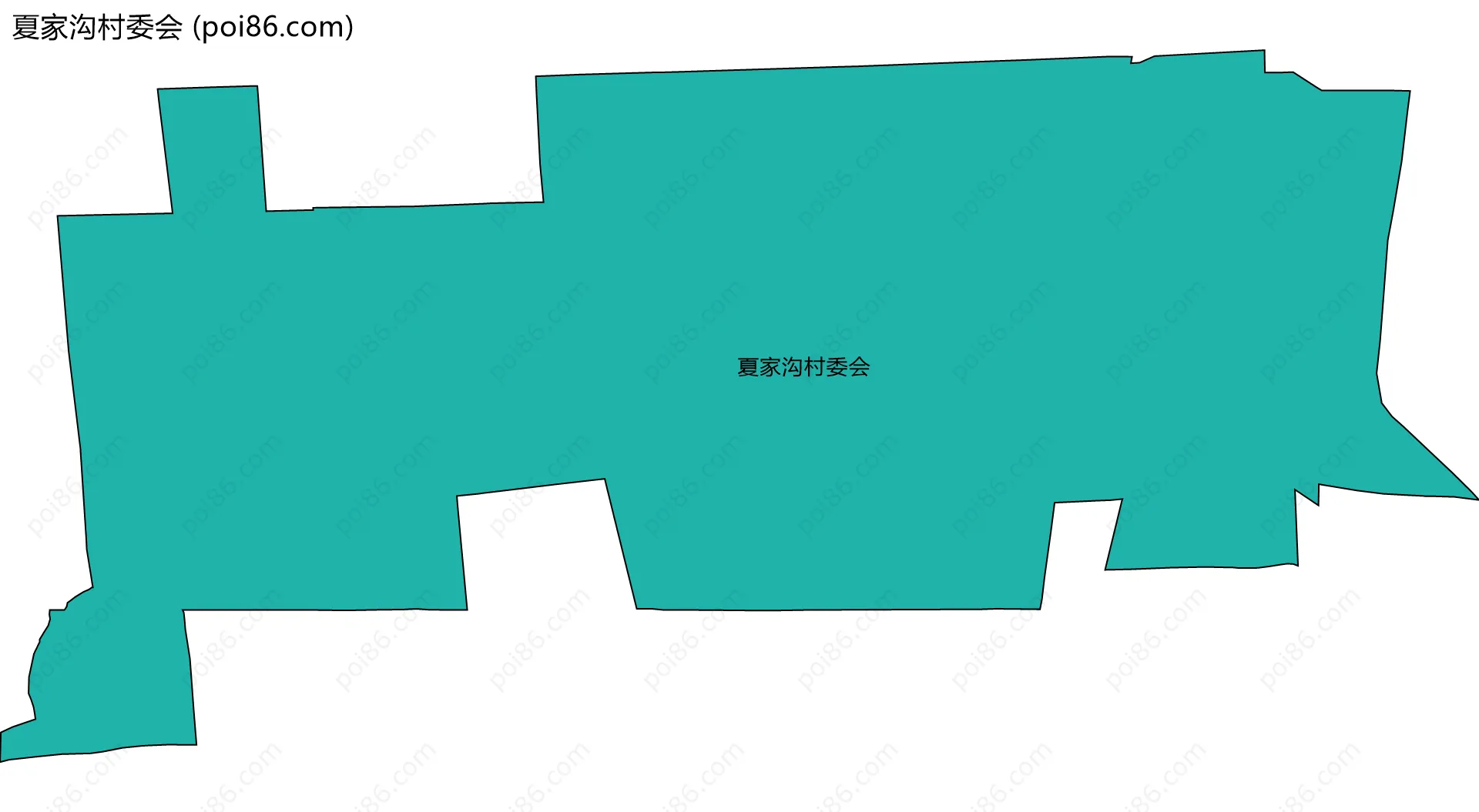 夏家沟村委会边界地图