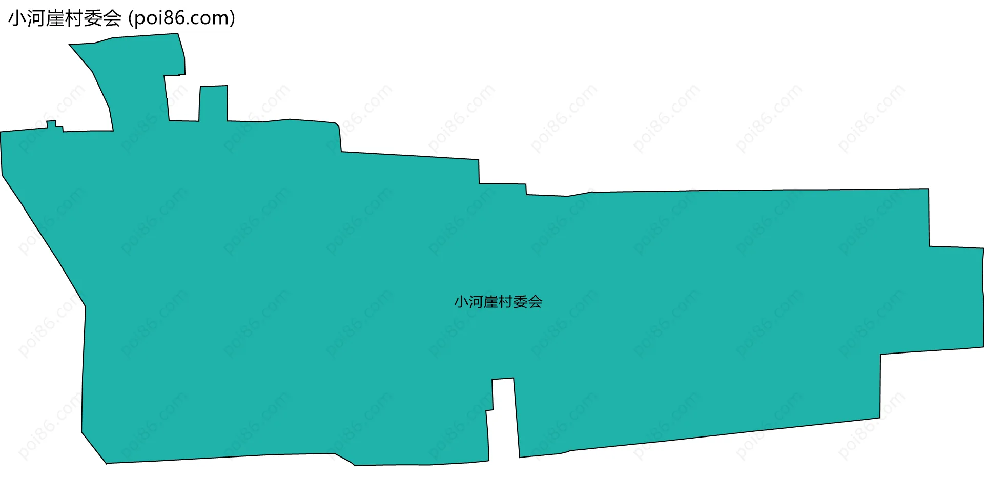 小河崖村委会边界地图