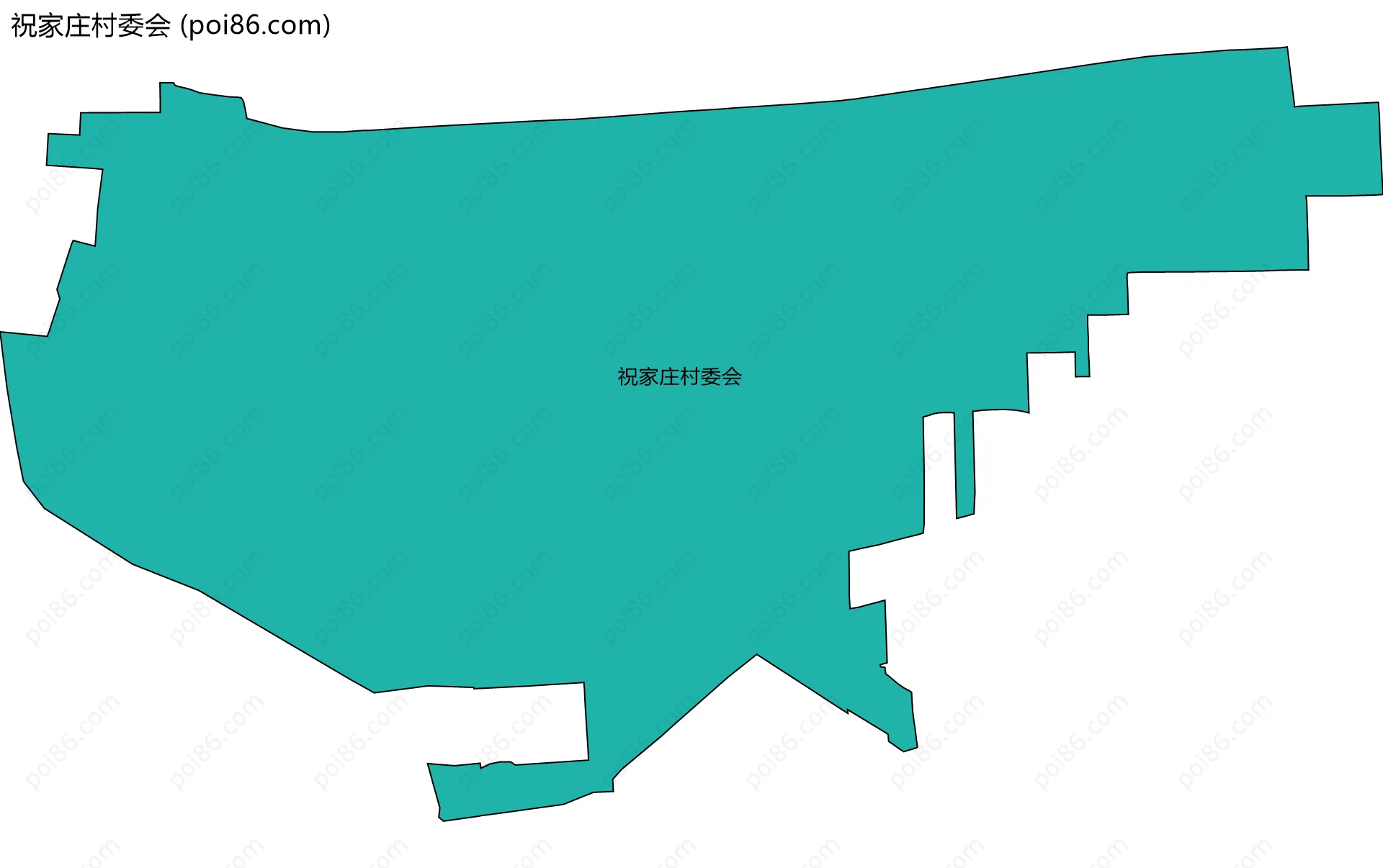 祝家庄村委会边界地图