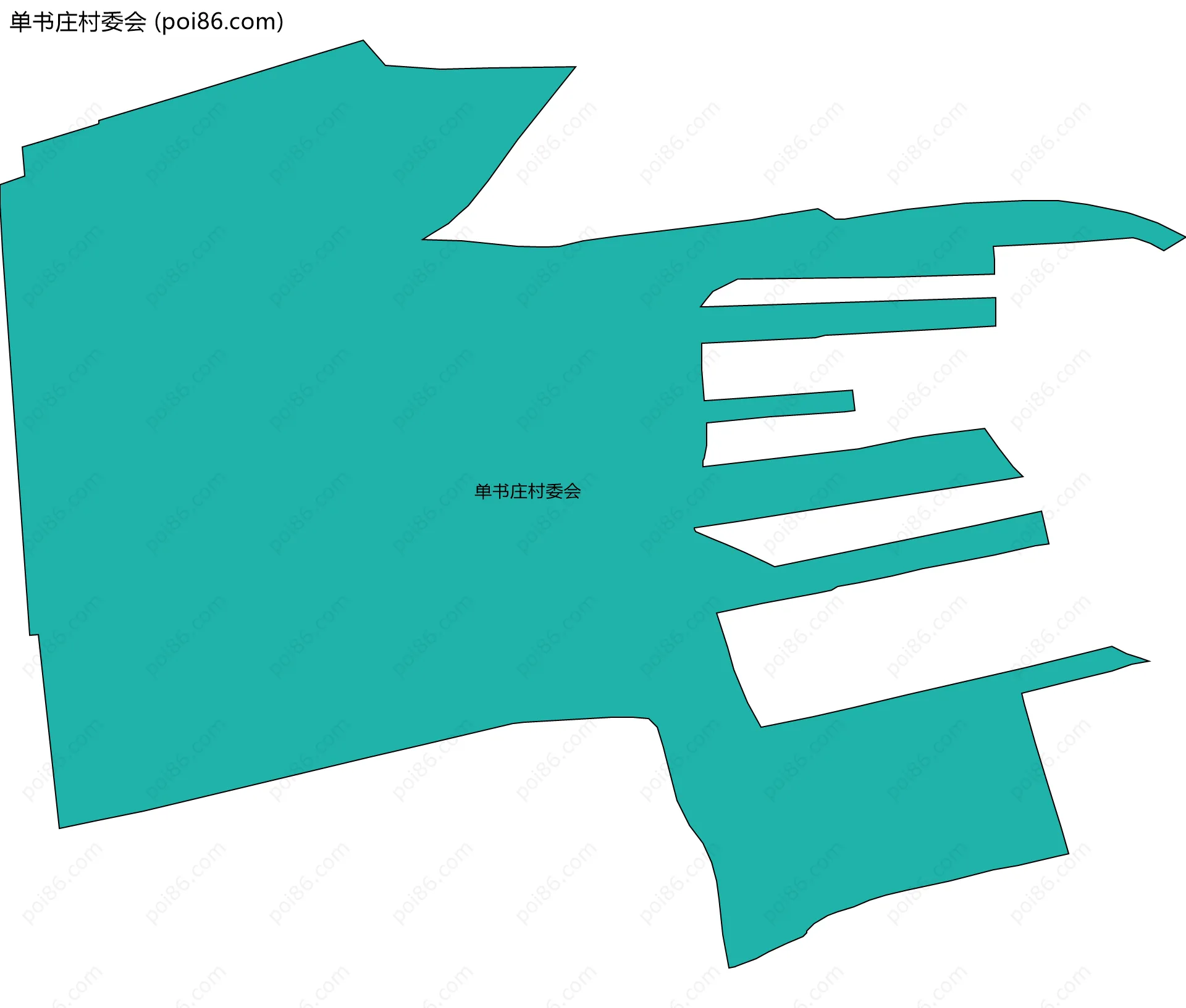 单书庄村委会边界地图