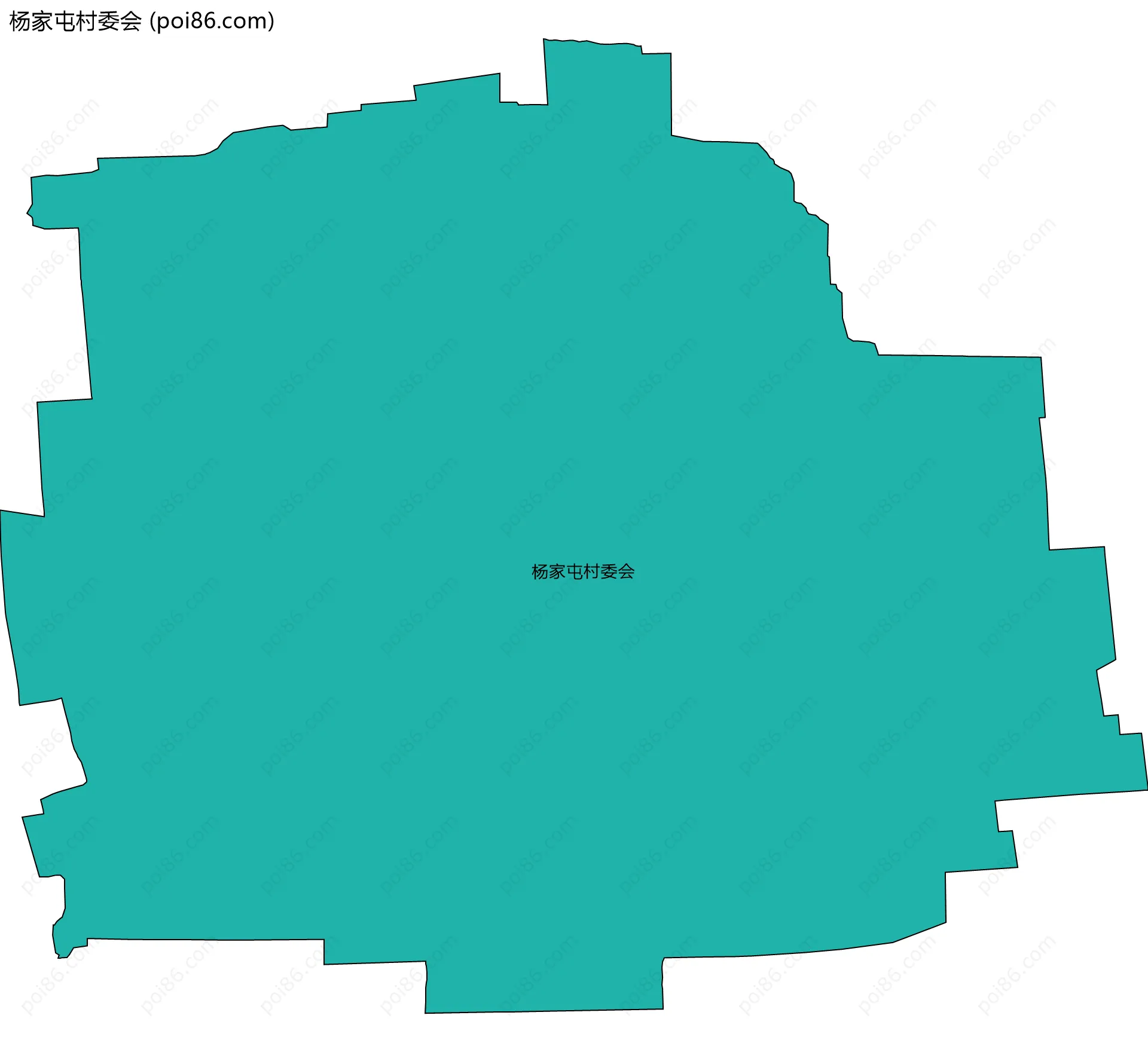 杨家屯村委会边界地图