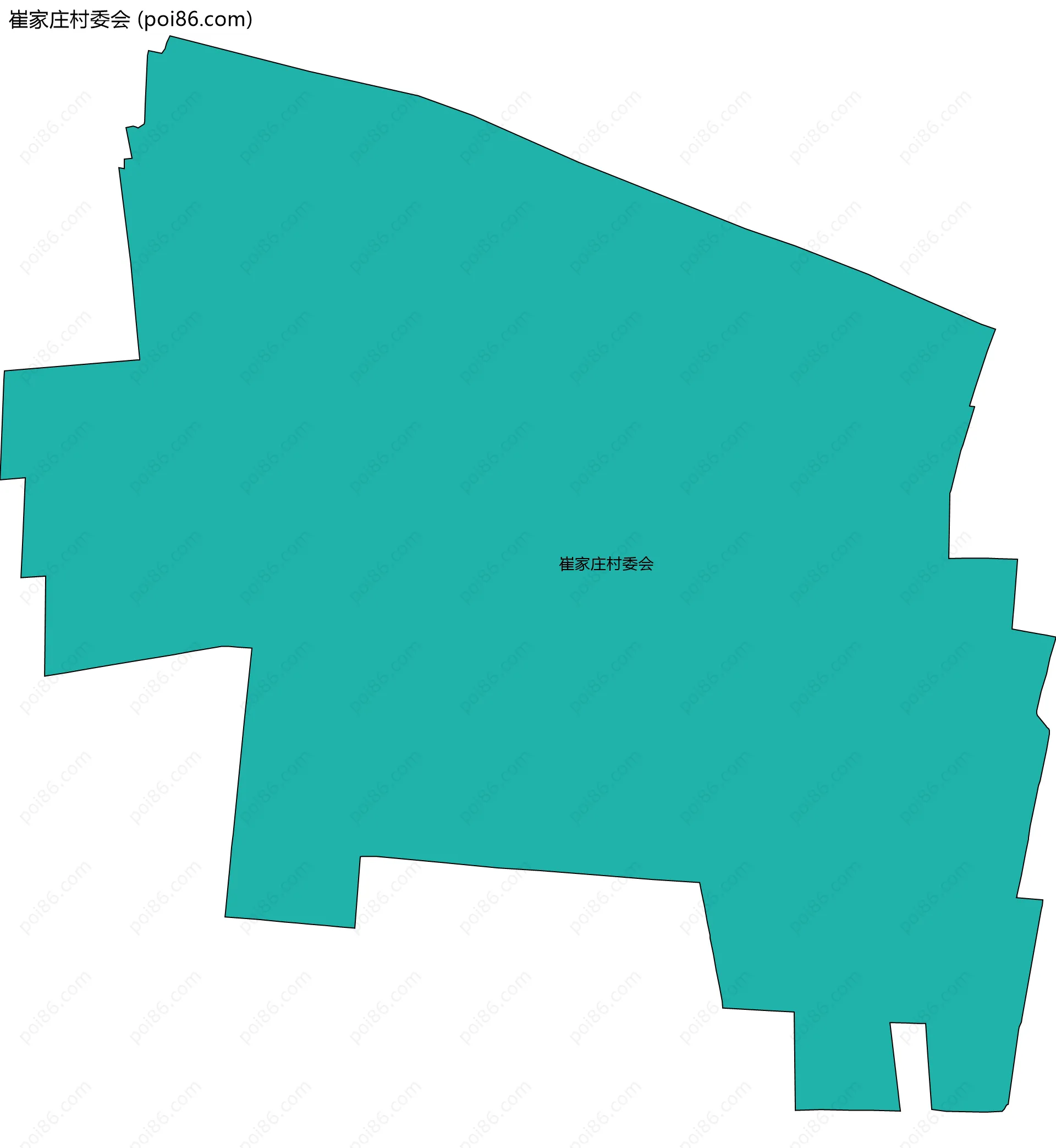 崔家庄村委会边界地图