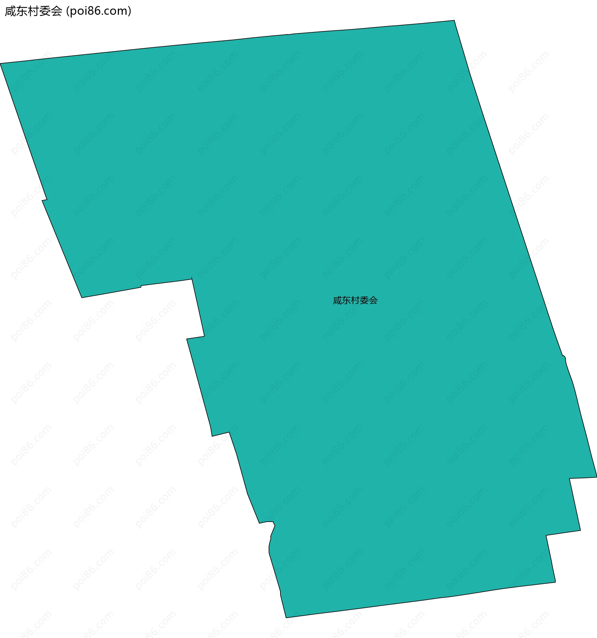 咸东村委会边界地图