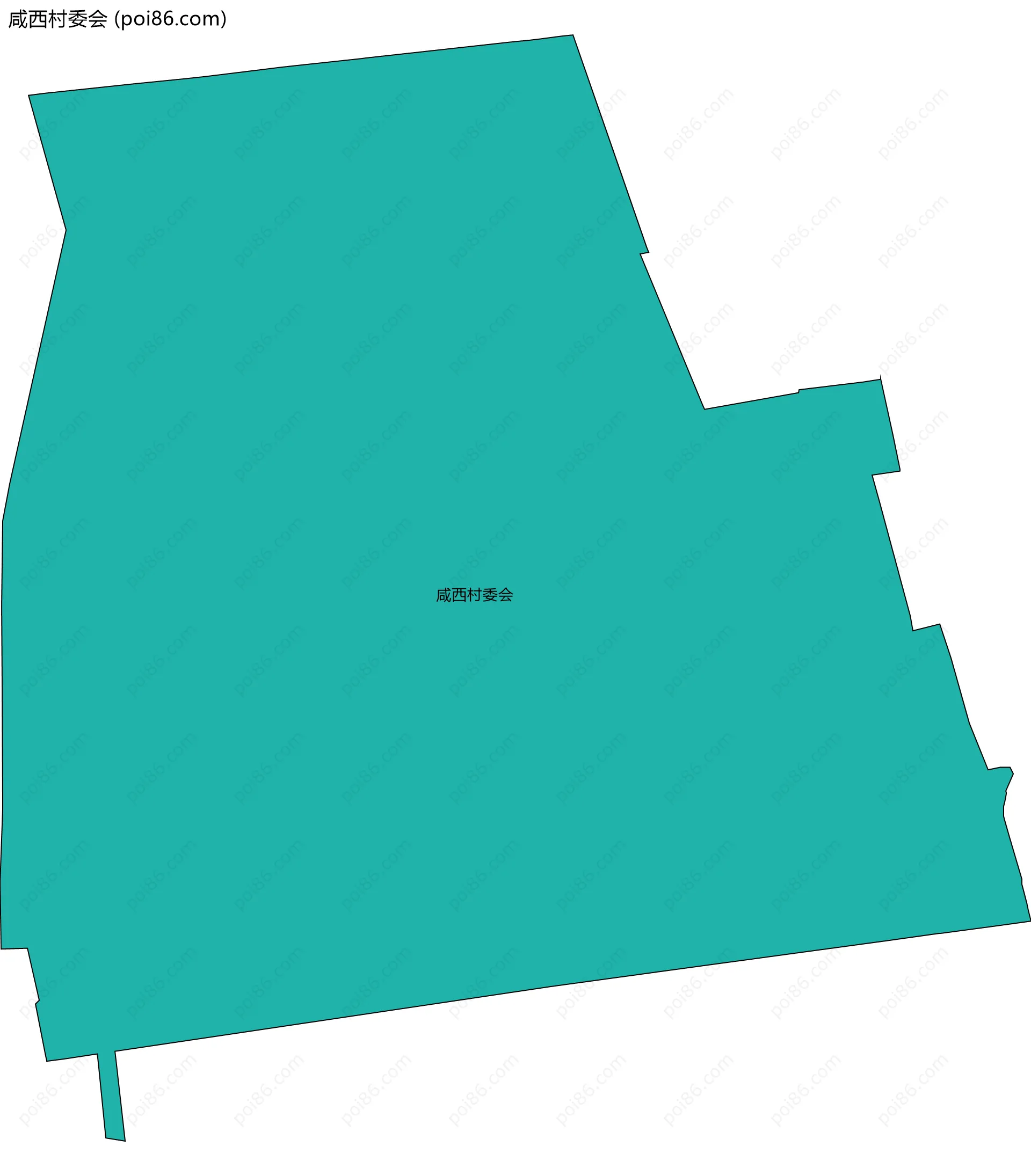 咸西村委会边界地图