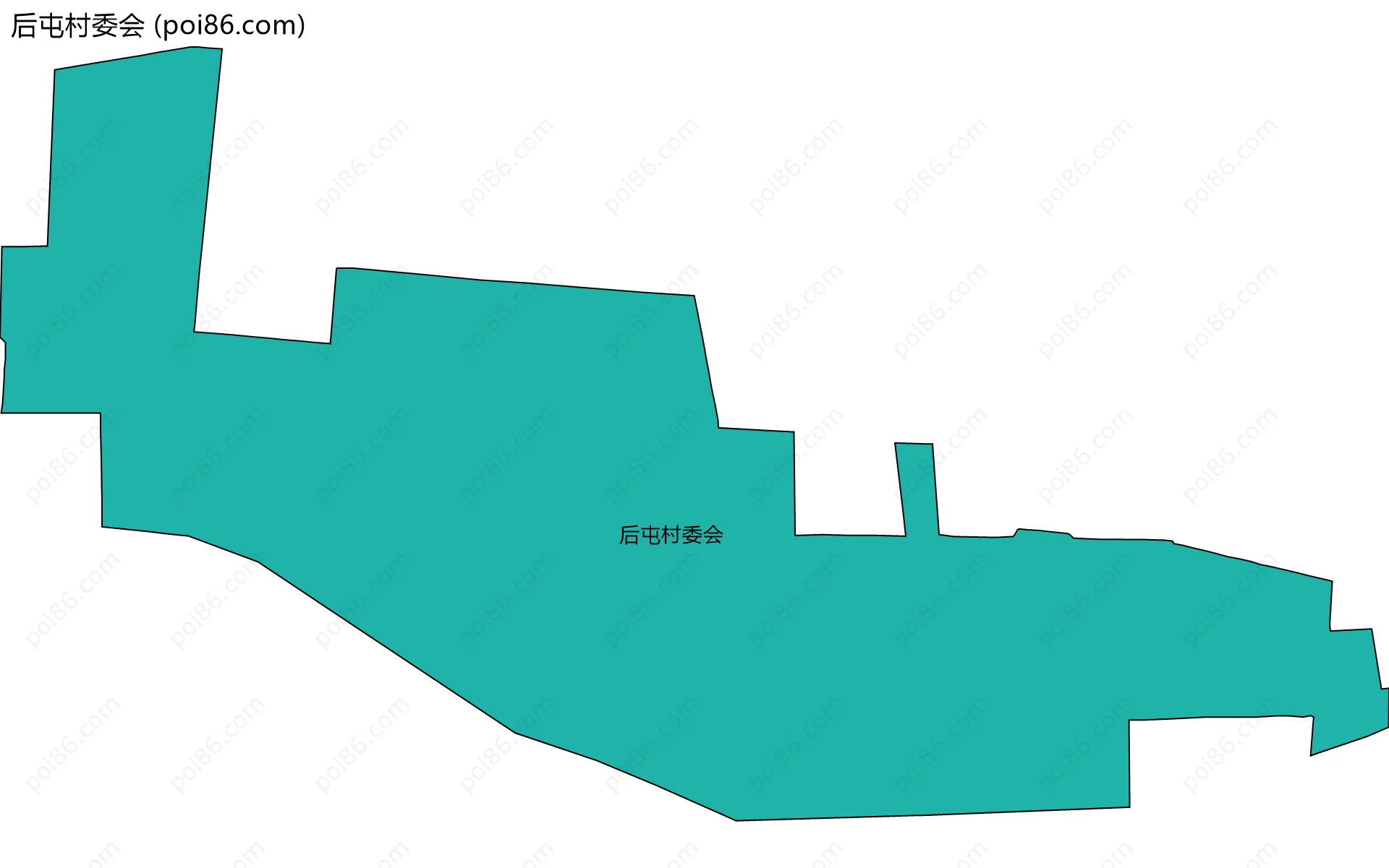 后屯村委会边界地图