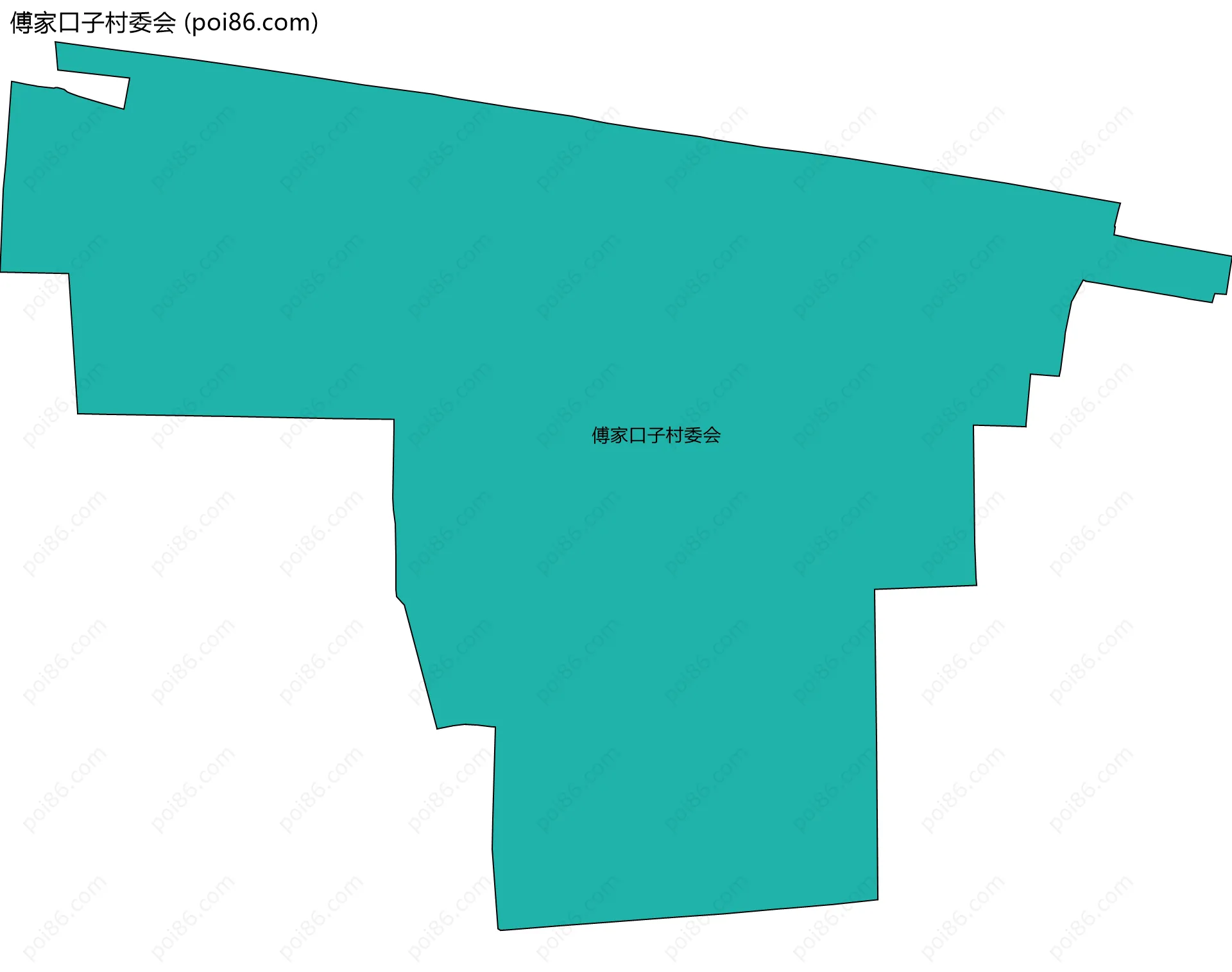 傅家口子村委会边界地图