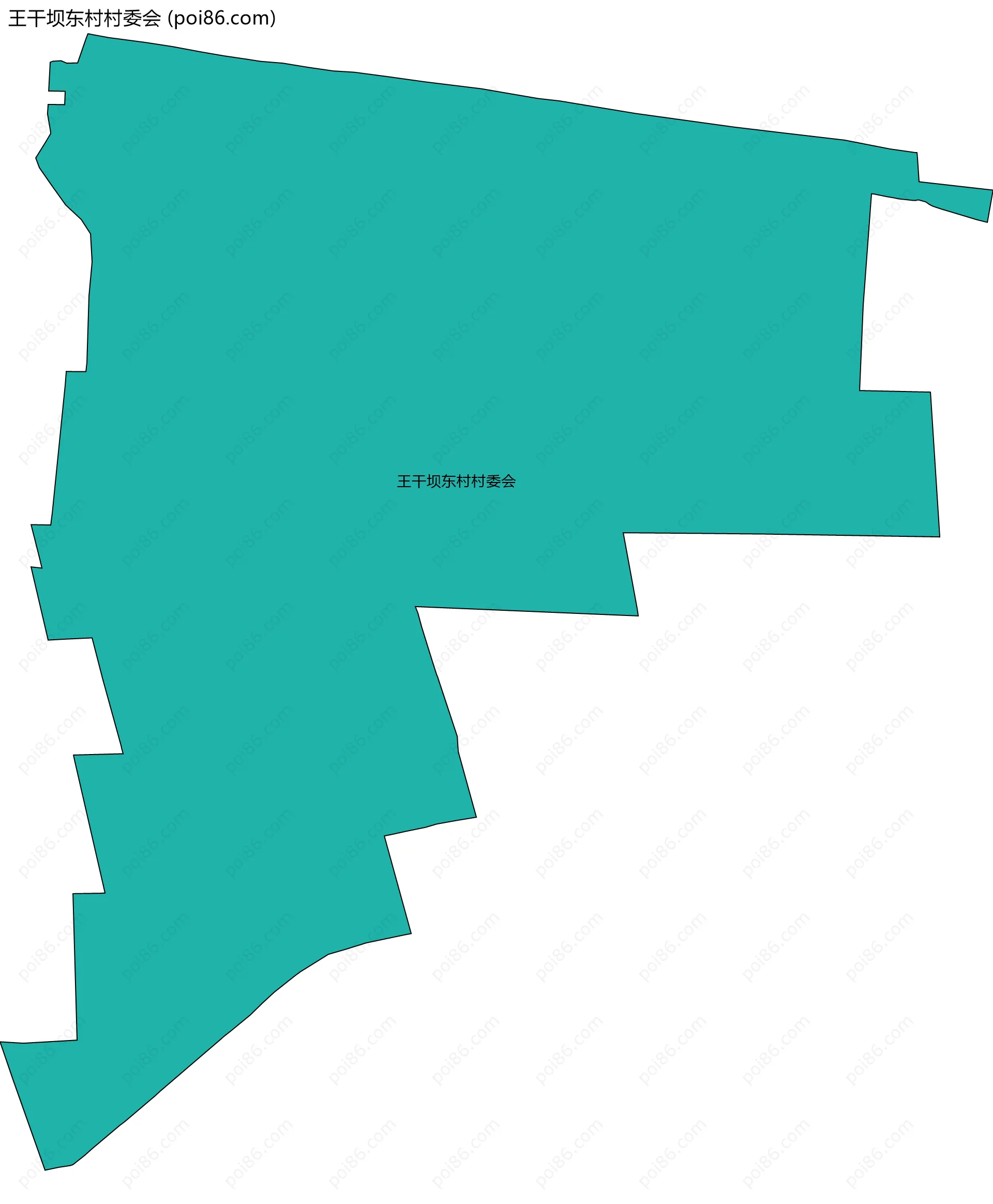 王干坝东村村委会边界地图