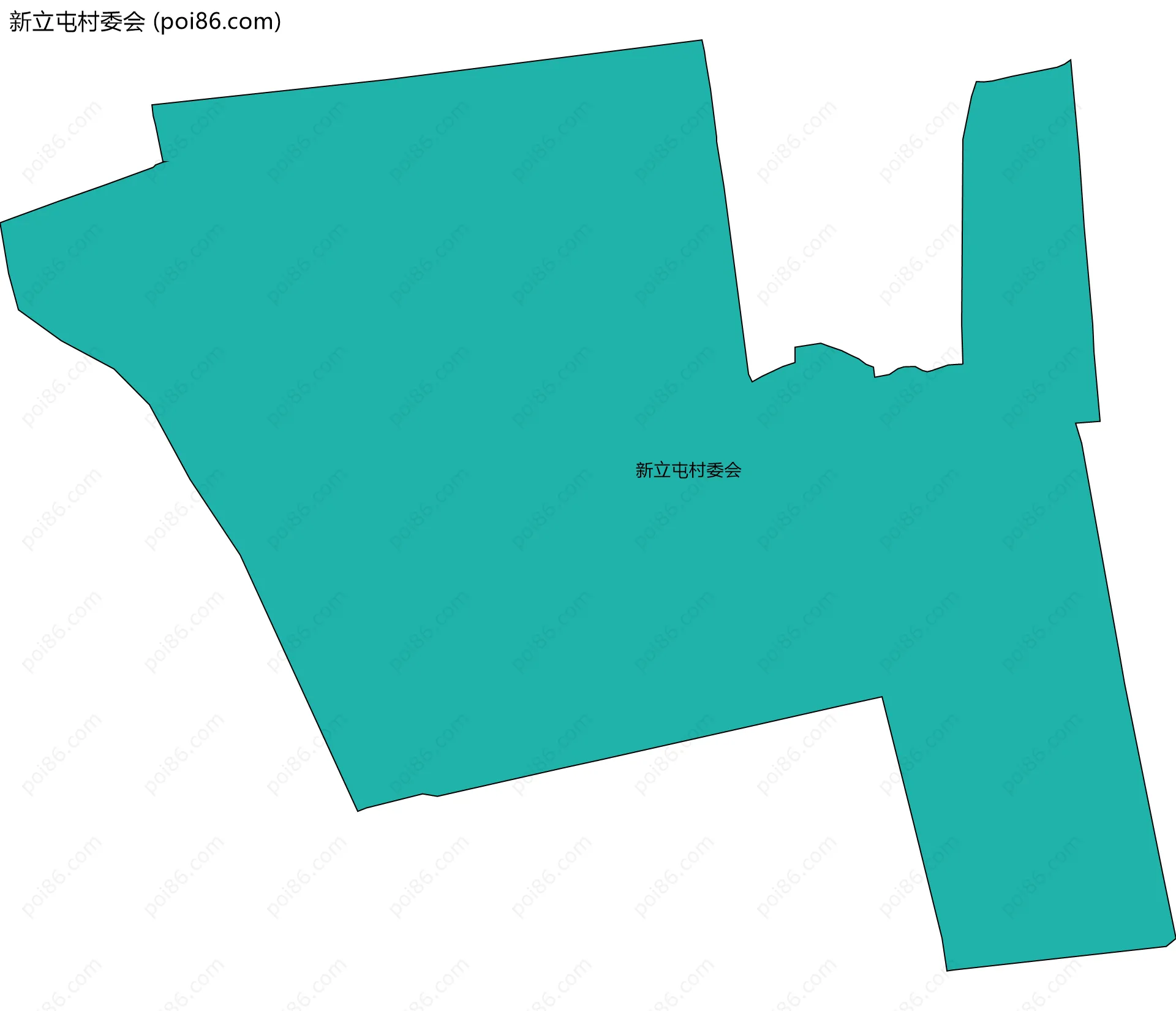 新立屯村委会边界地图