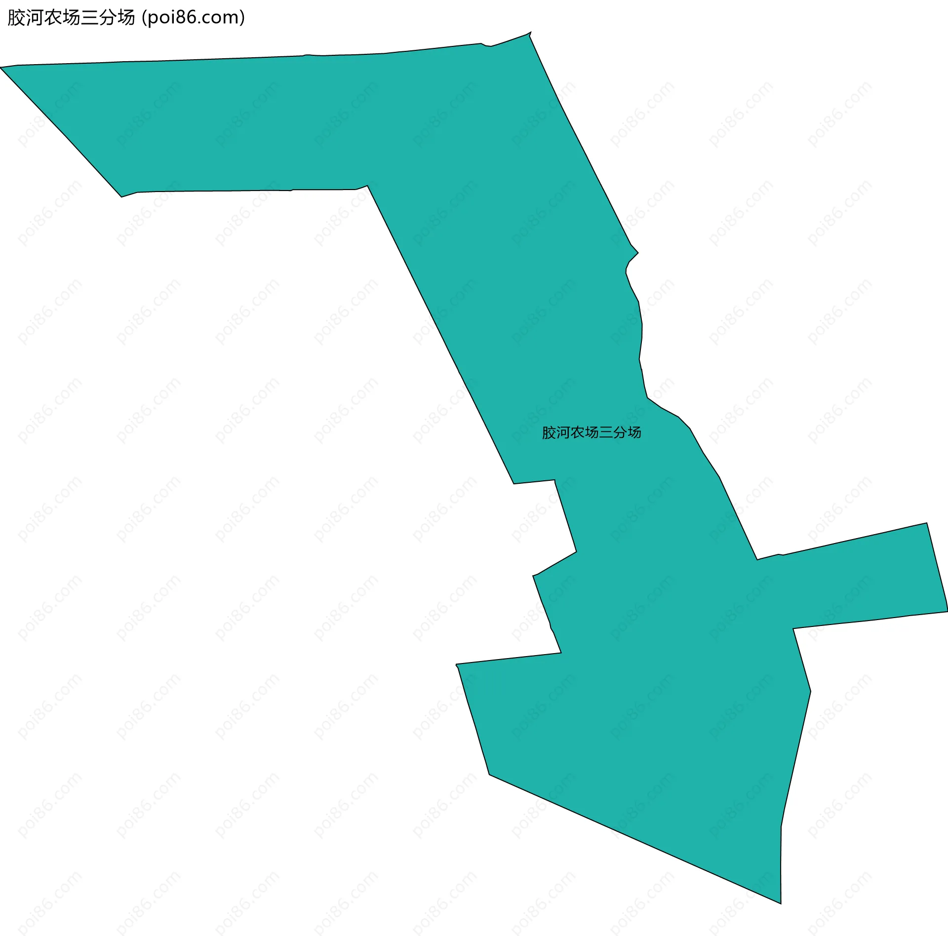 胶河农场三分场边界地图