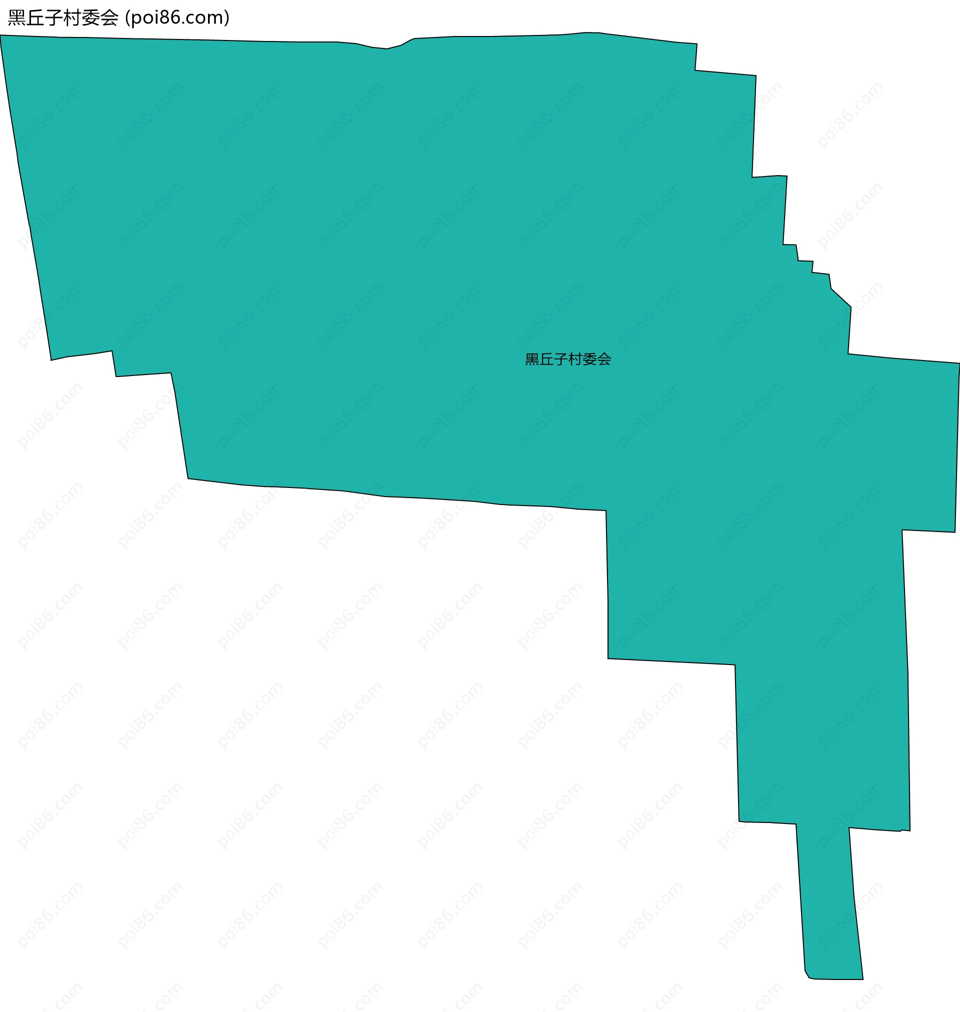 黑丘子村委会边界地图