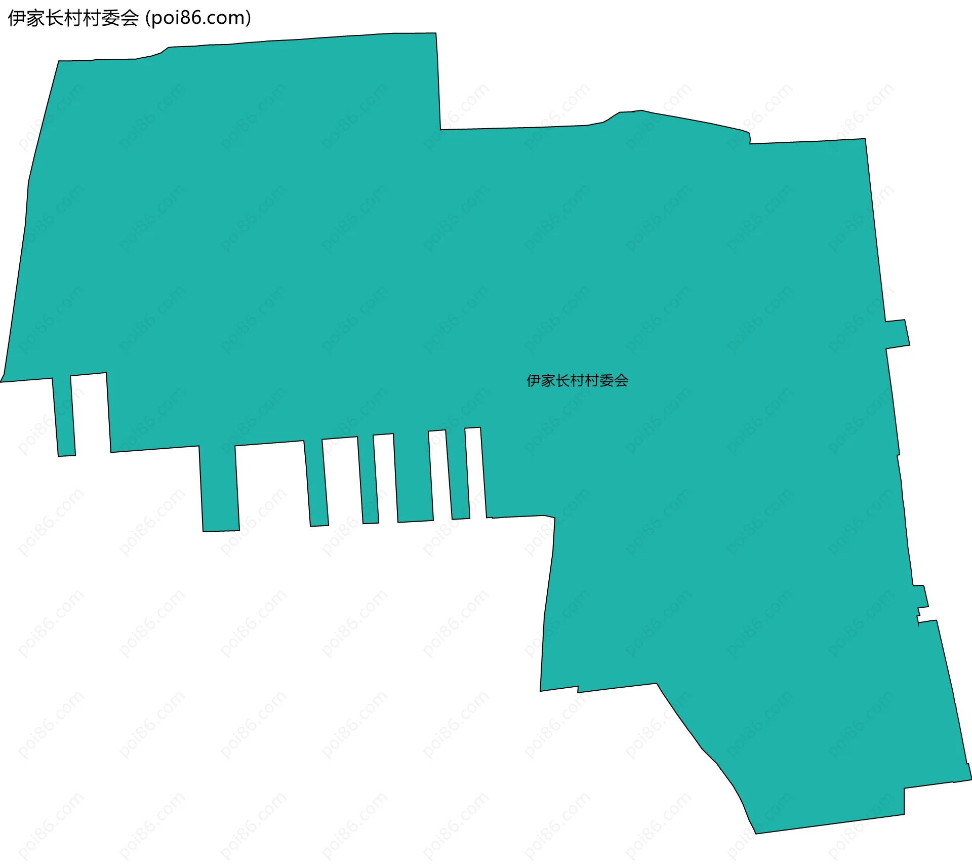 伊家长村村委会边界地图