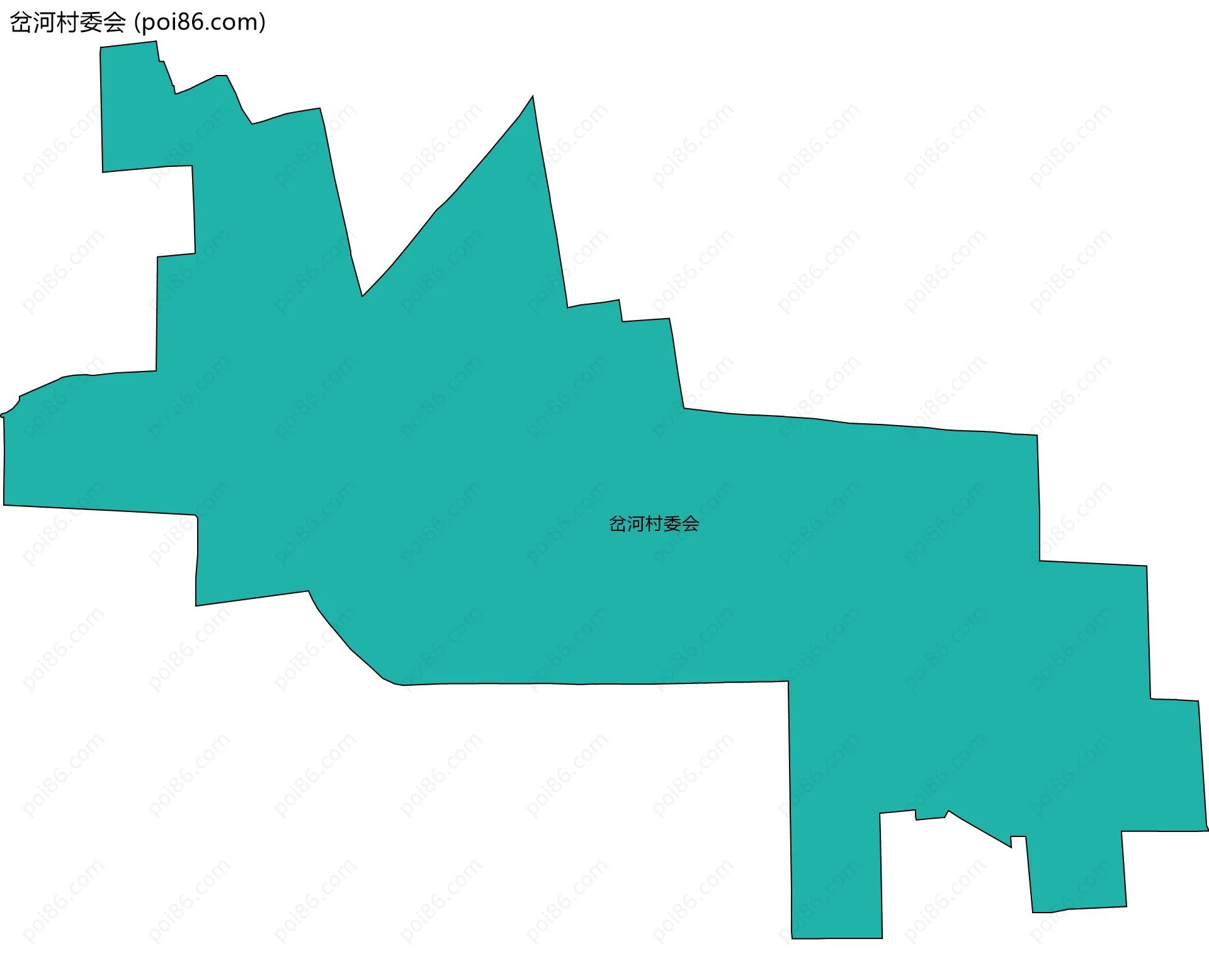 岔河村委会边界地图