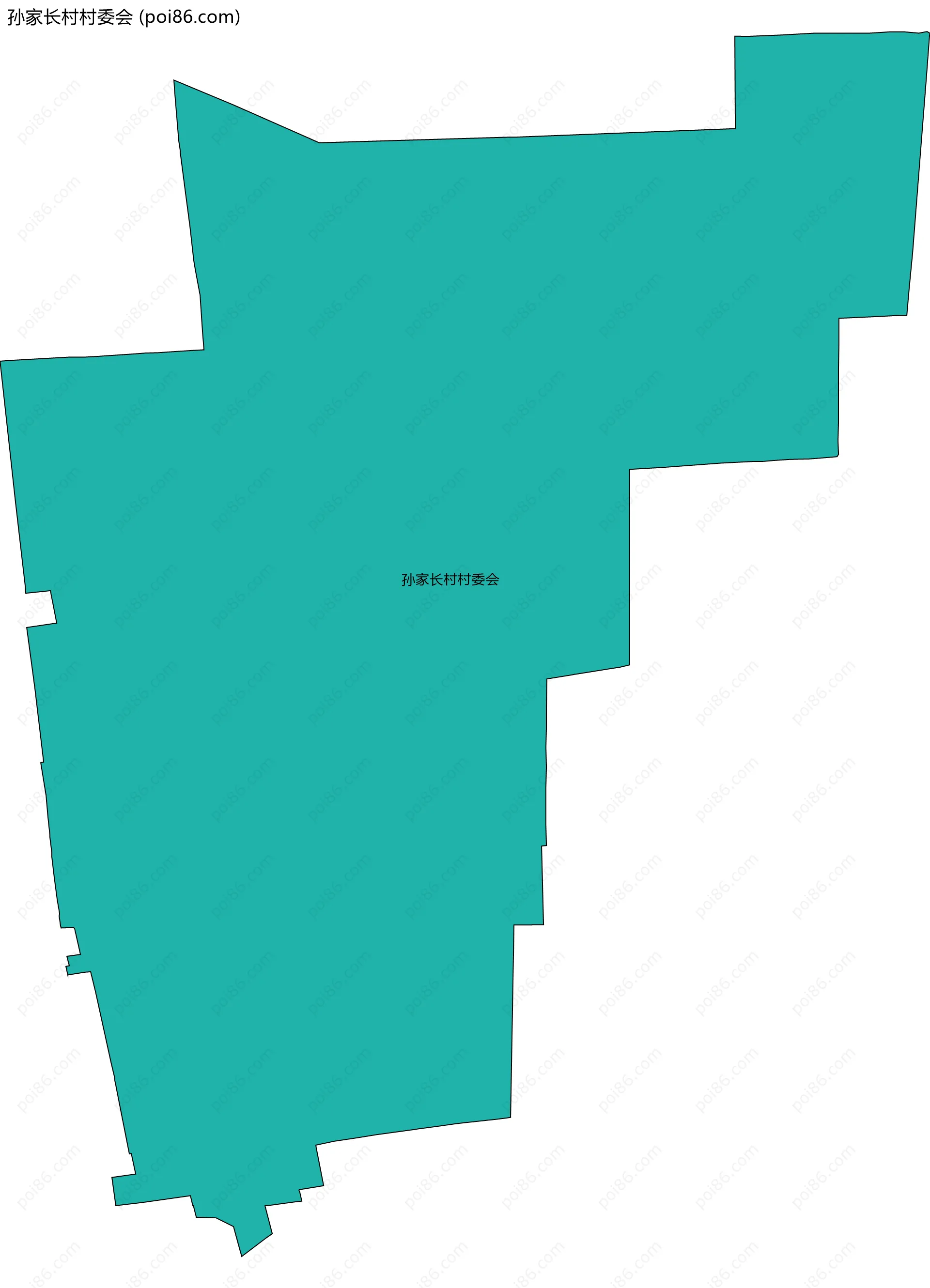 孙家长村村委会边界地图