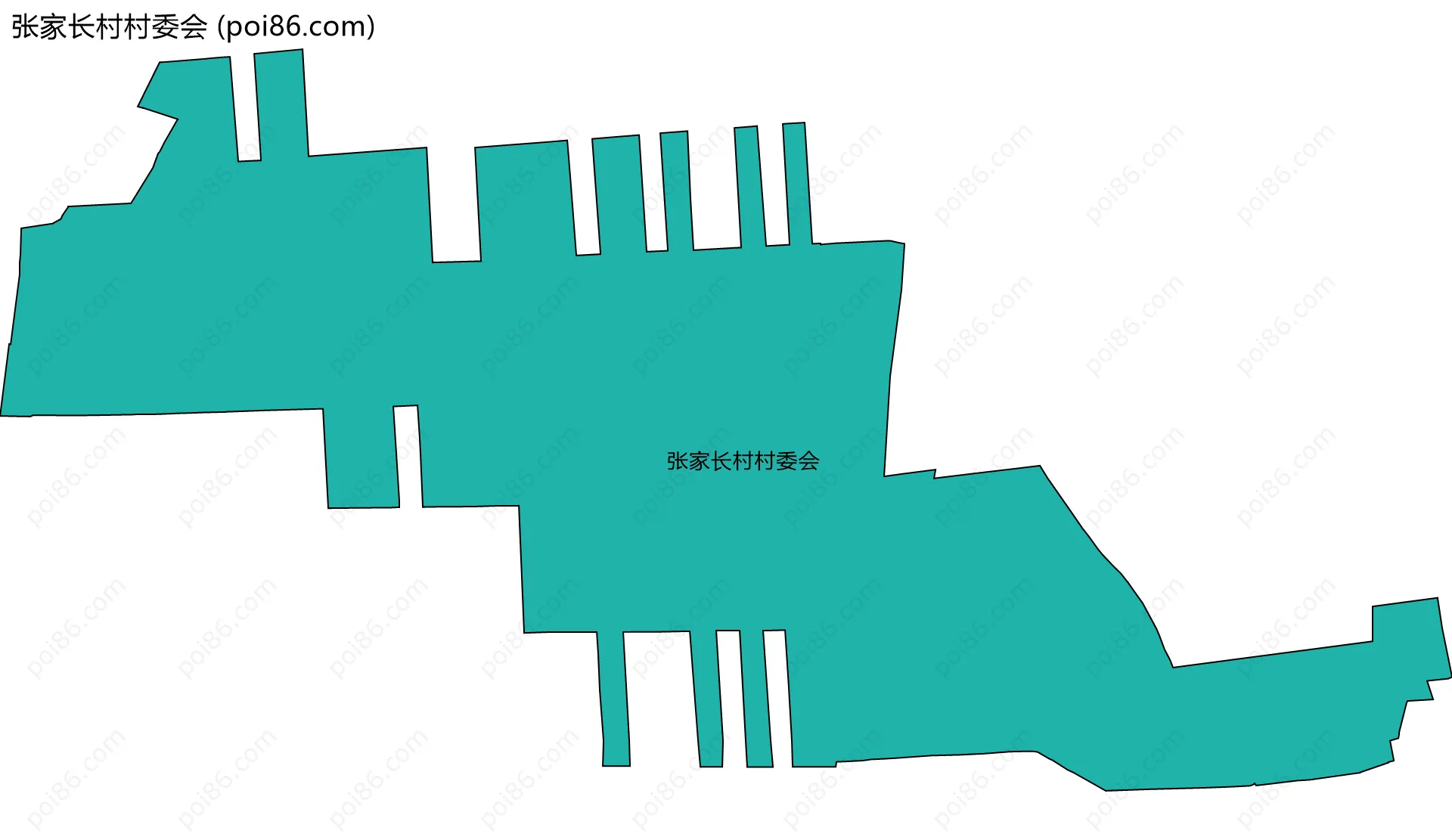 张家长村村委会边界地图