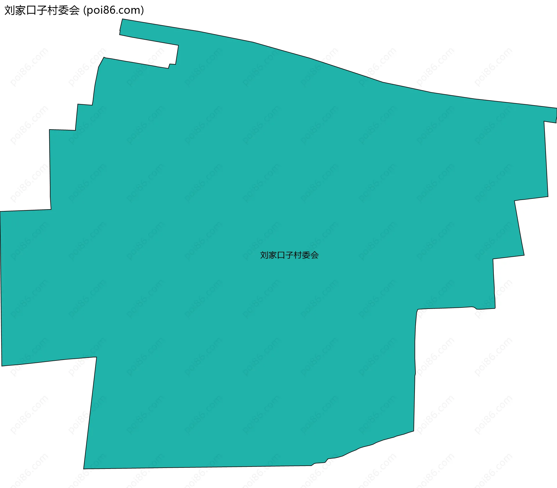 刘家口子村委会边界地图