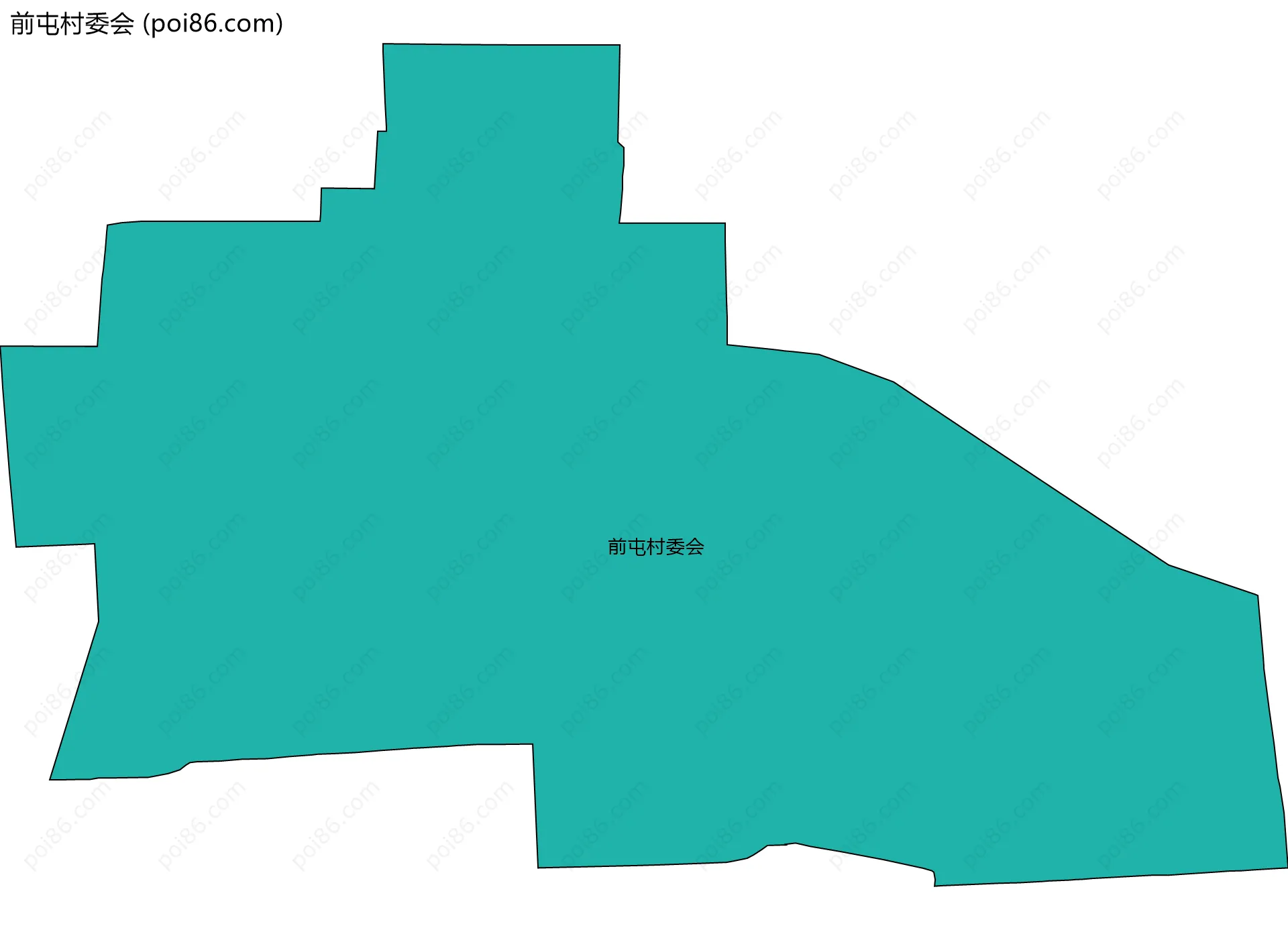 前屯村委会边界地图