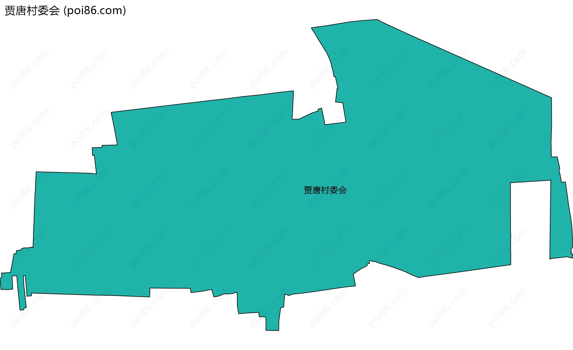 贾唐村委会边界地图