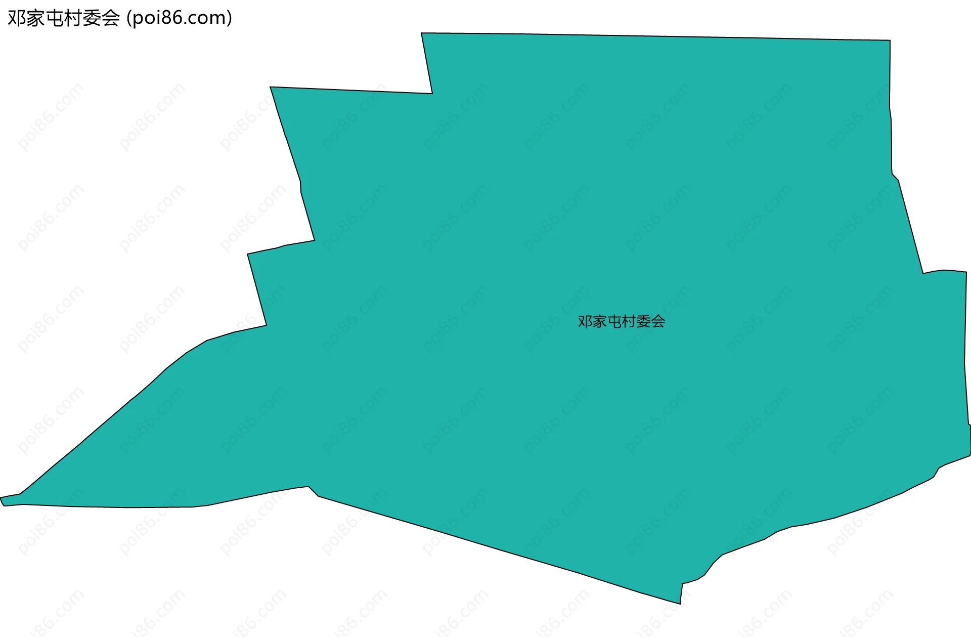 邓家屯村委会边界地图