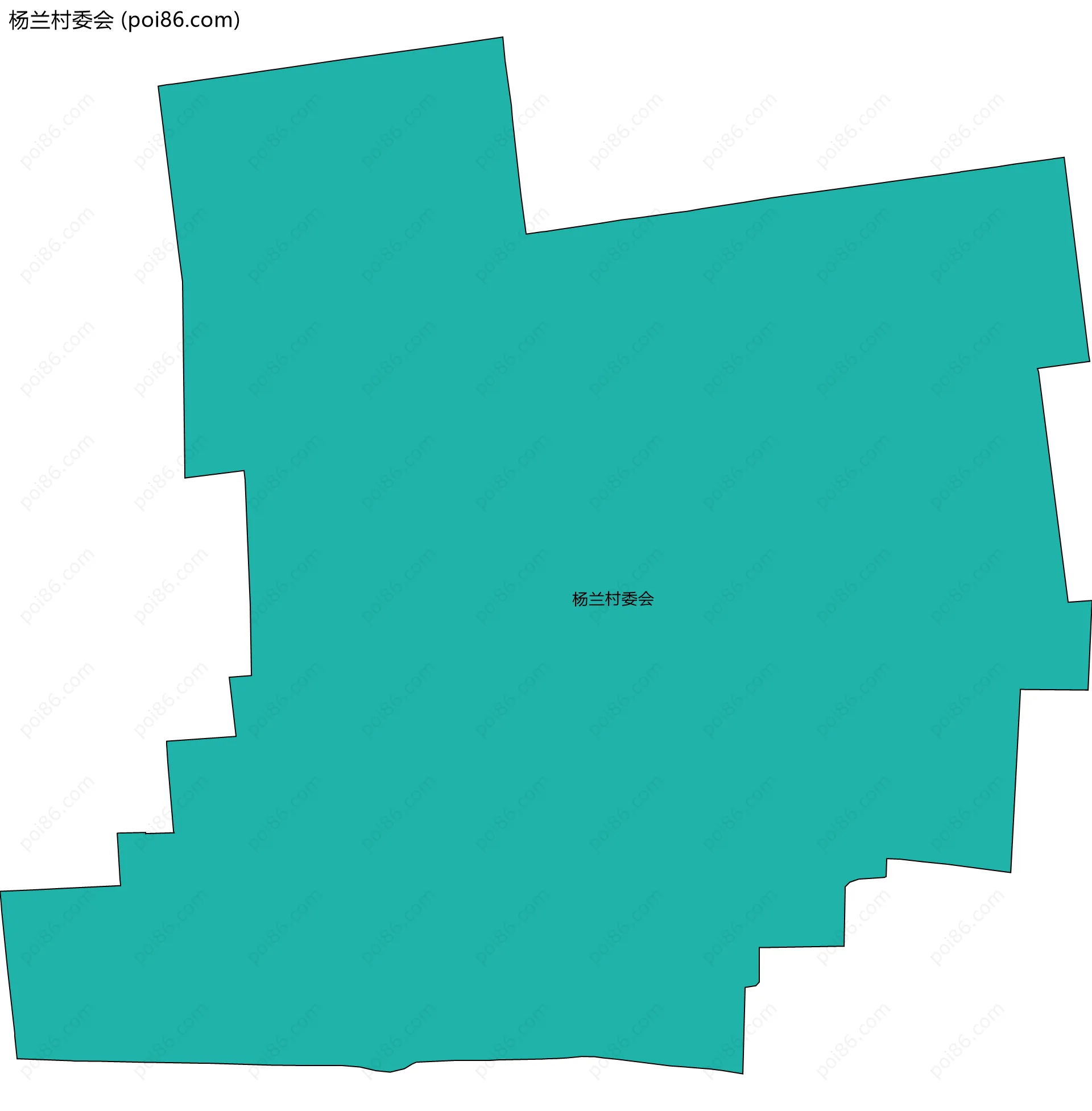 杨兰村委会边界地图