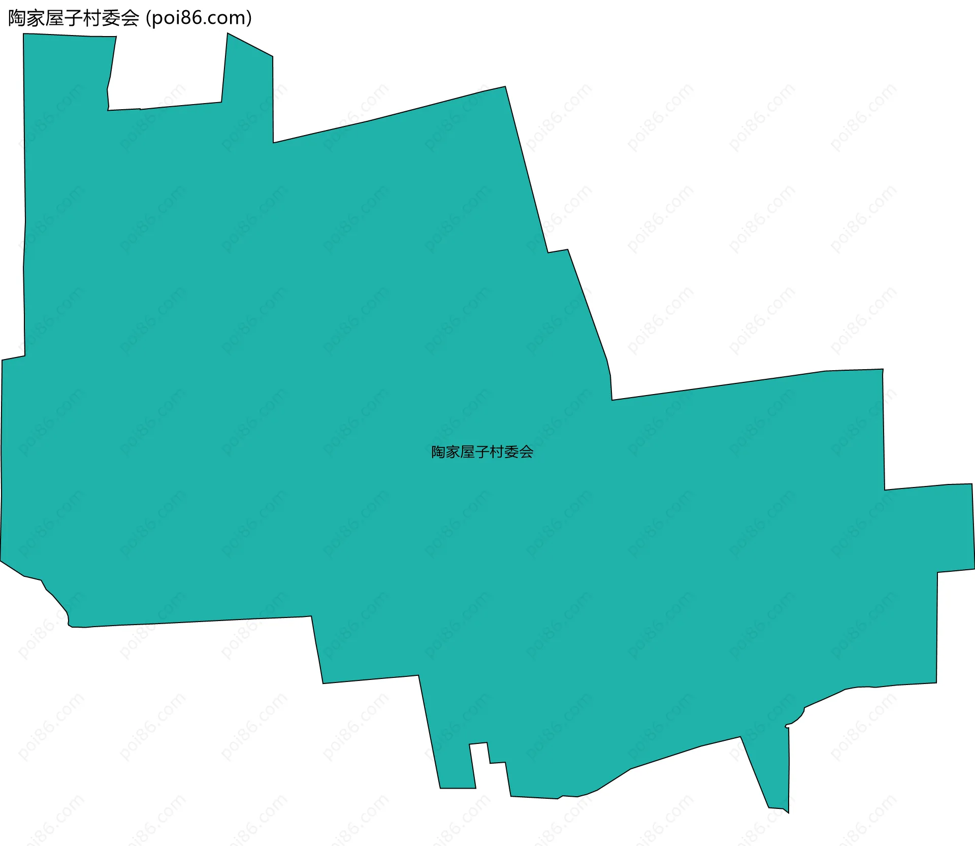 陶家屋子村委会边界地图