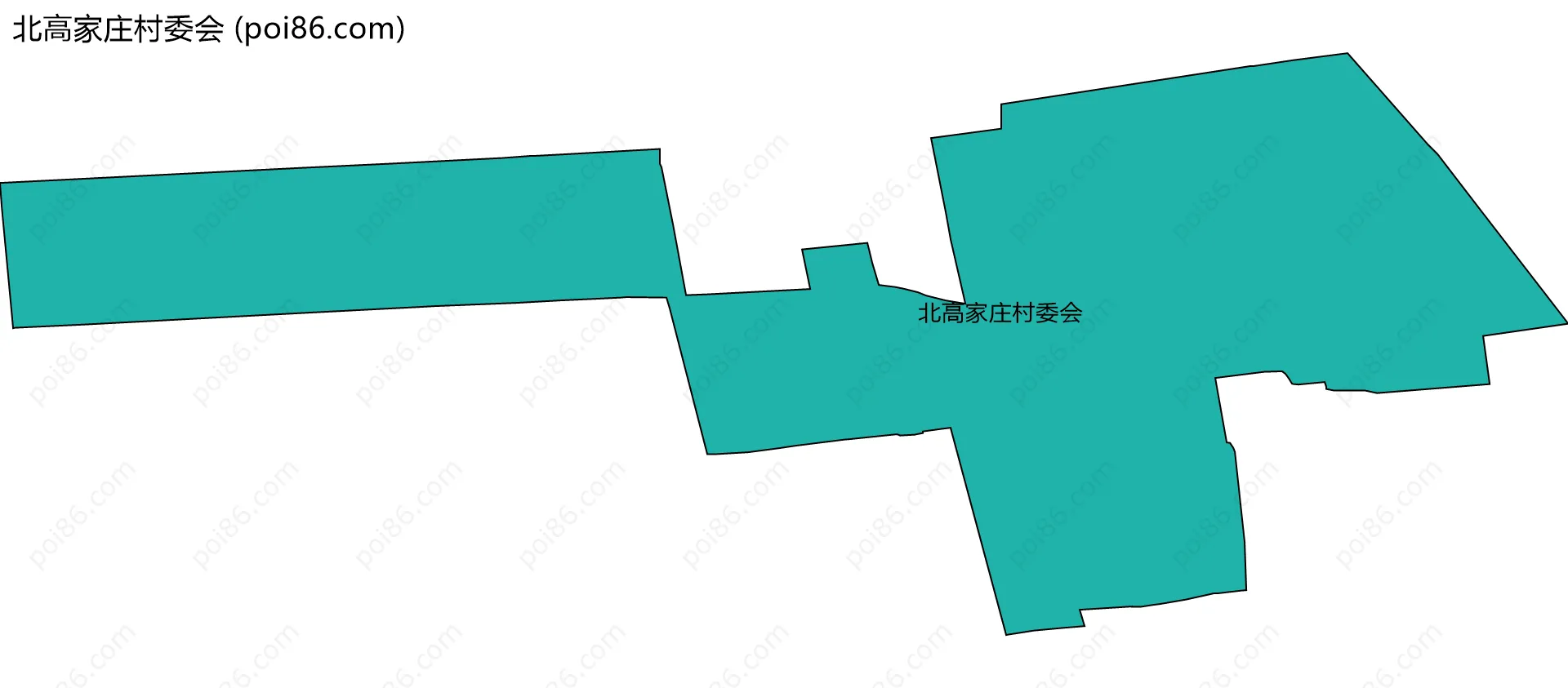 北高家庄村委会边界地图