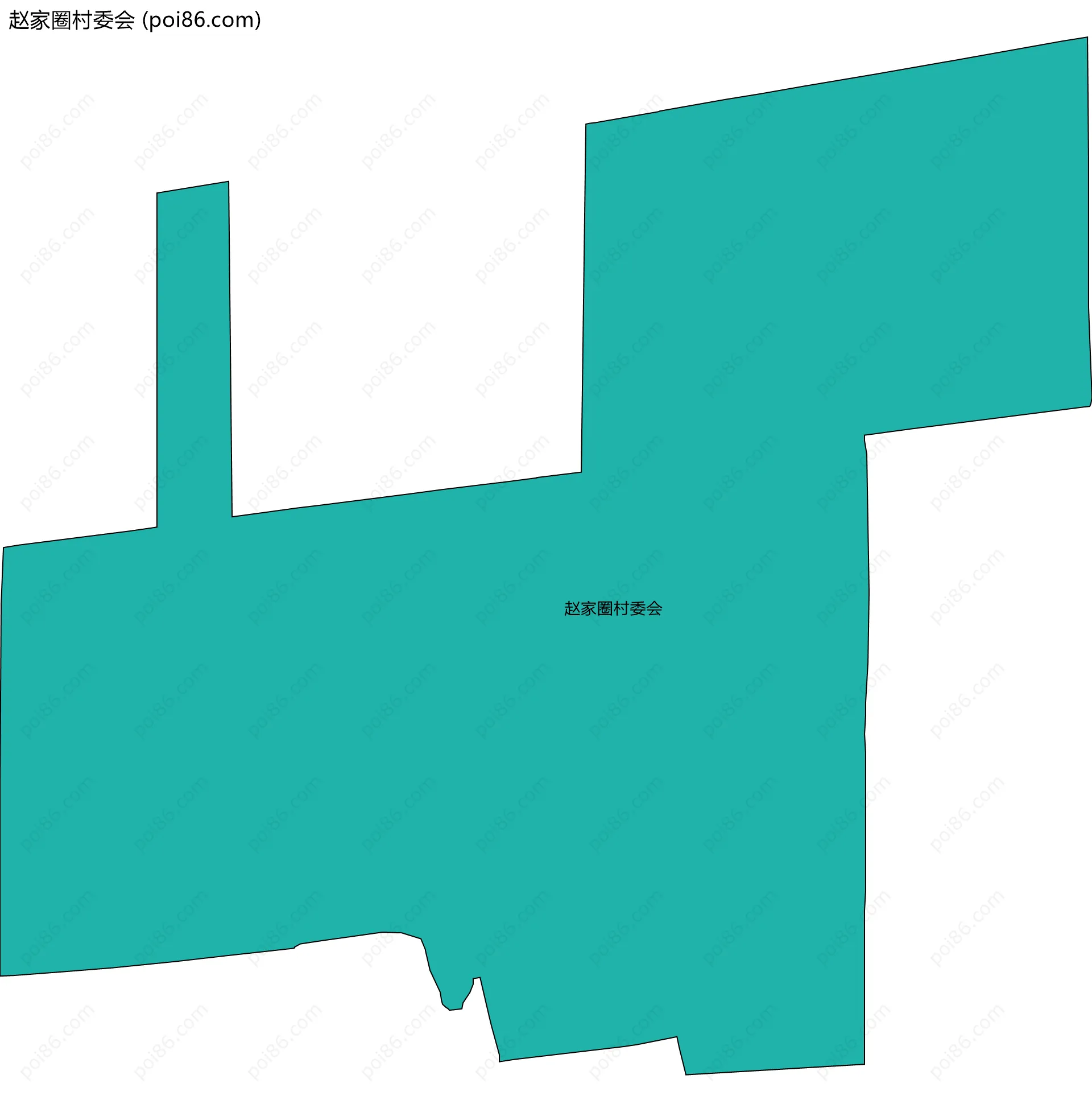 赵家圈村委会边界地图