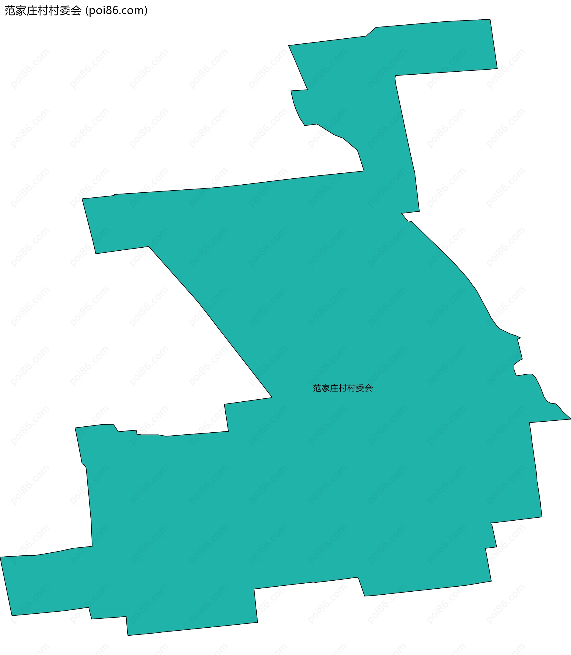 范家庄村村委会边界地图