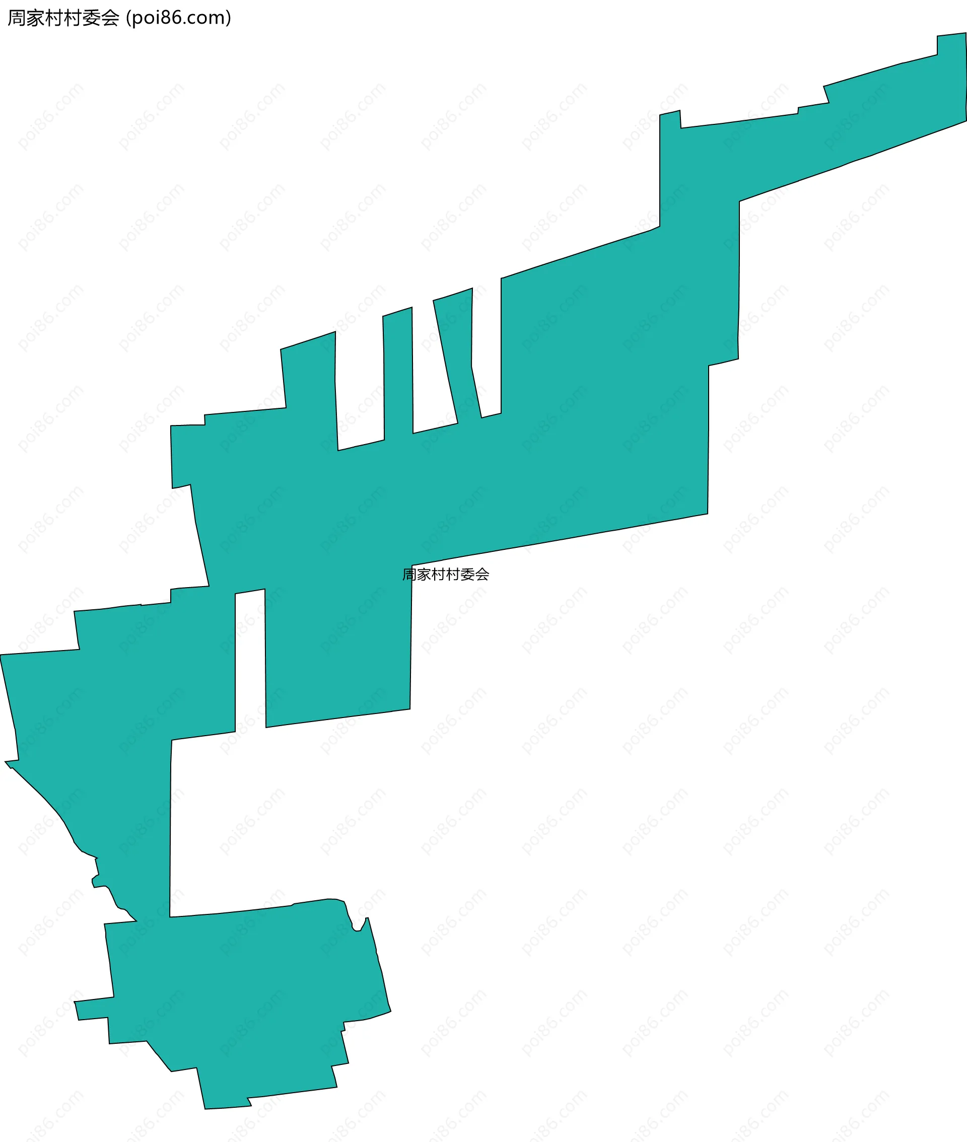 周家村村委会边界地图