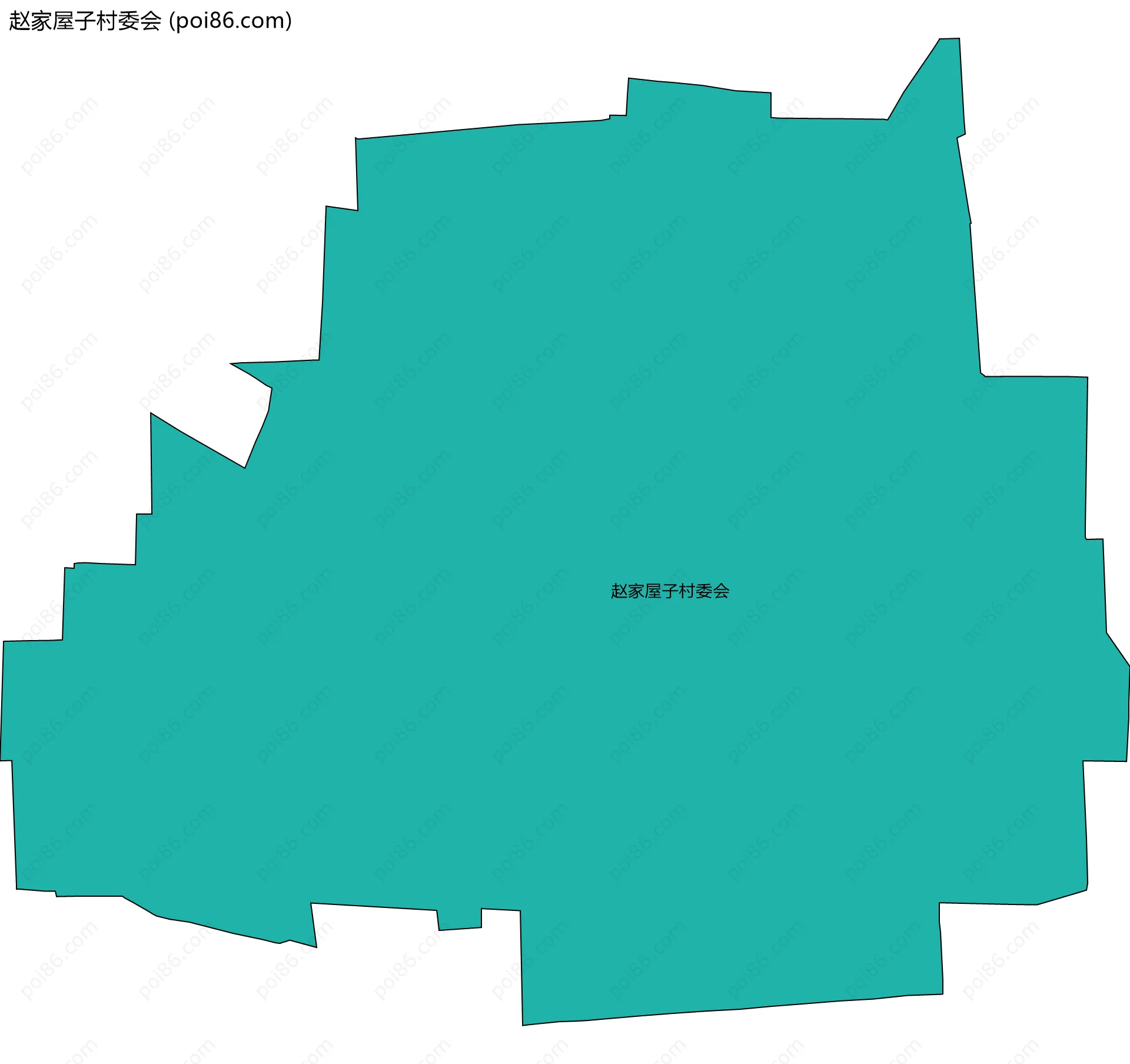 赵家屋子村委会边界地图