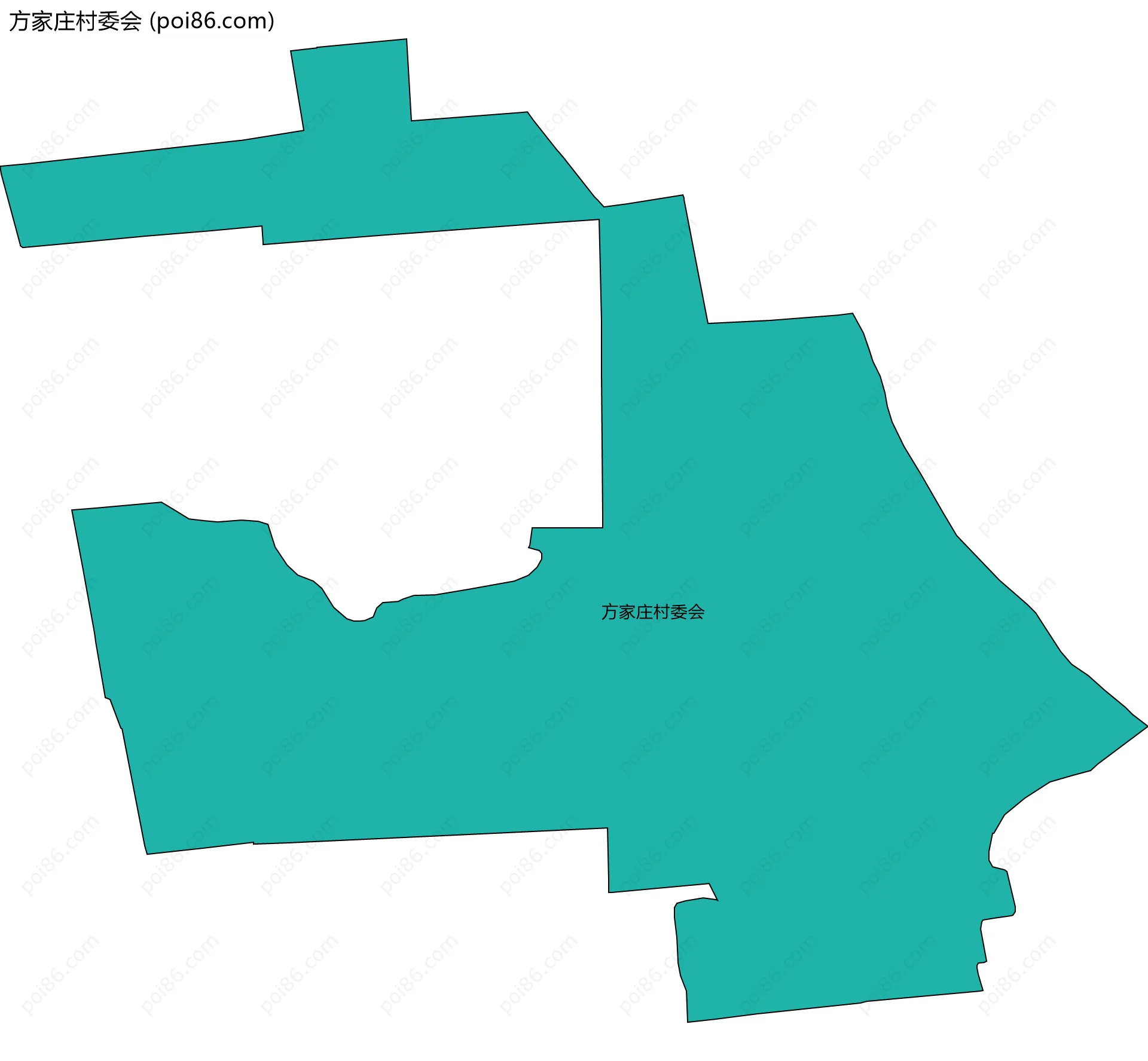 方家庄村委会边界地图